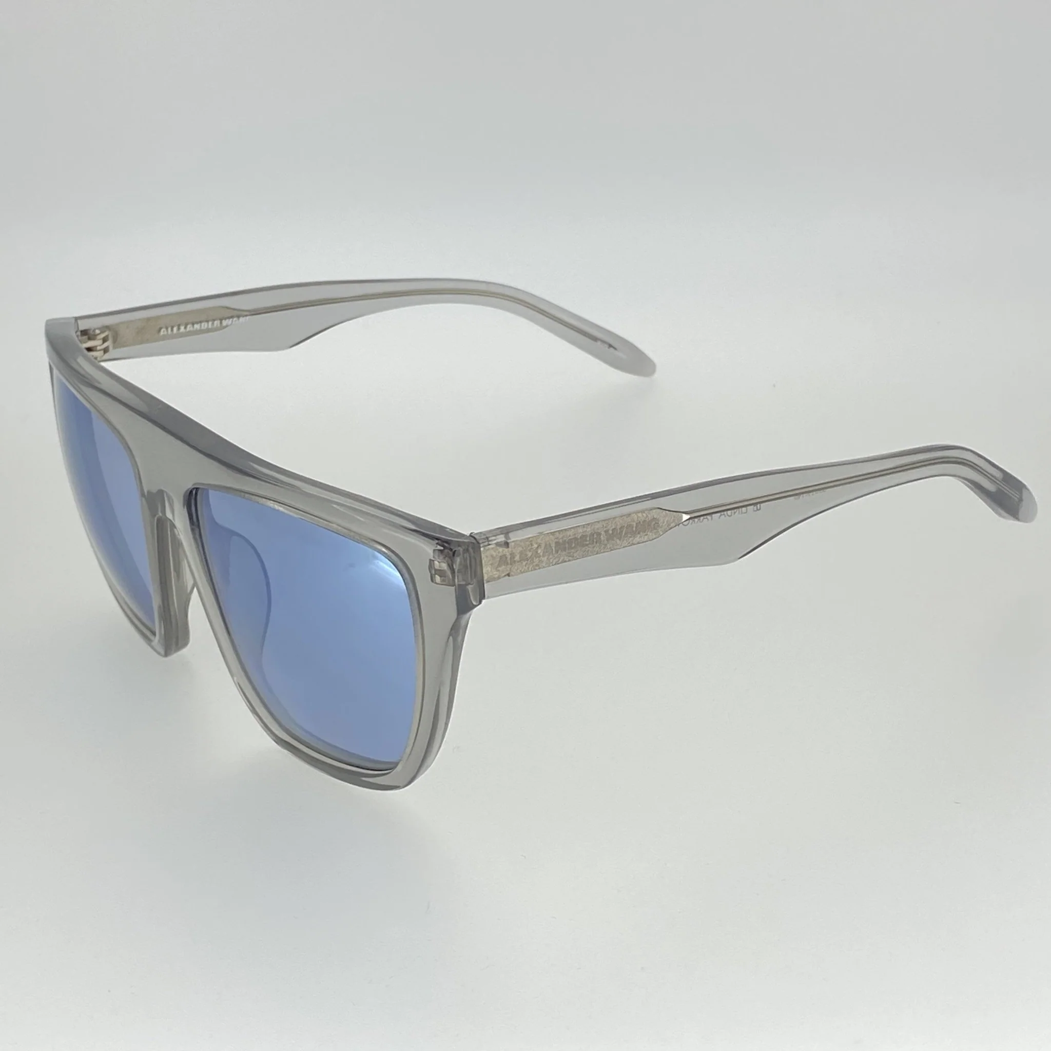 Alexander Wang Sunglasses Slanted Dark Grey and Blue - Image 6