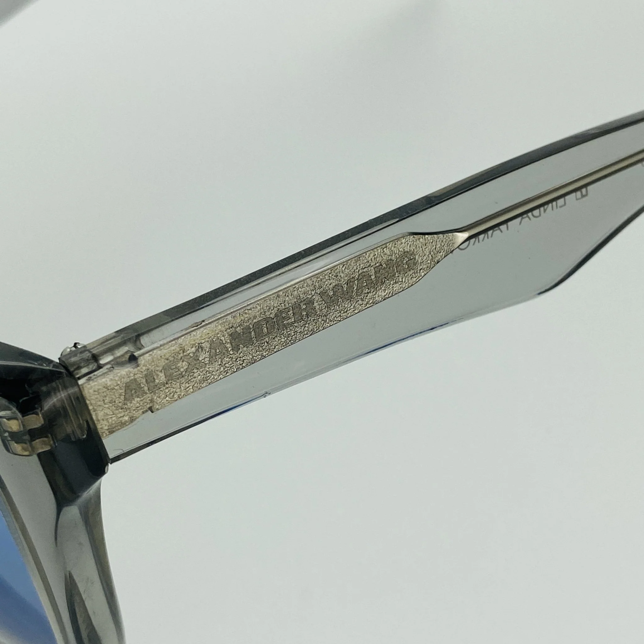 Alexander Wang Sunglasses Slanted Dark Grey and Blue - Image 8