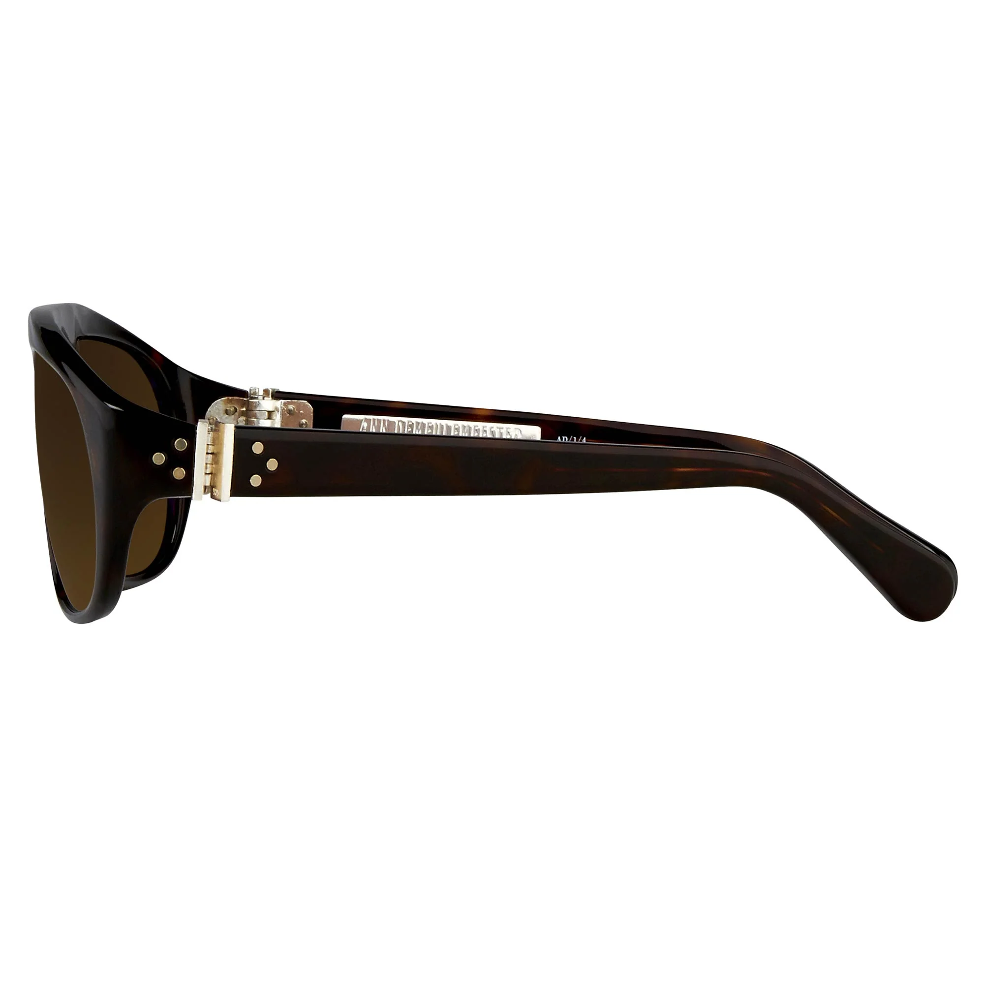 Ann Demeulemeester Sunglasses Flat Top Tortoise Shell and Brown - Image 3