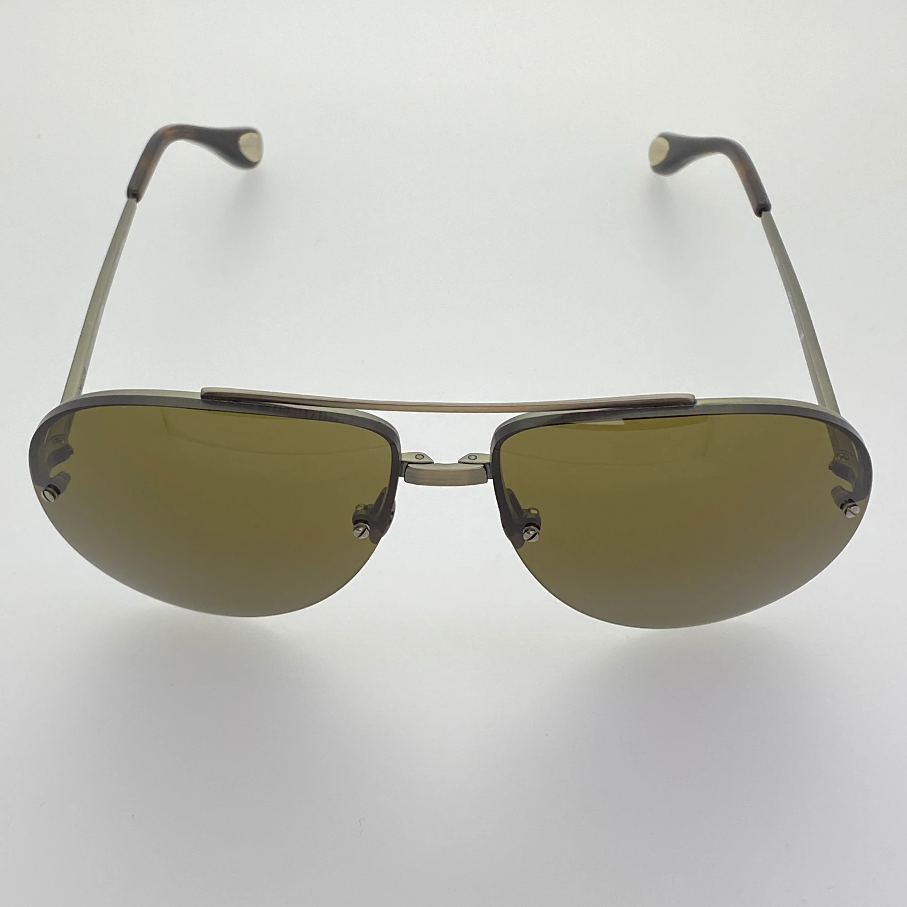Ann Demeulemeester Men's Sunglasses White Gold and Brown - Image 15