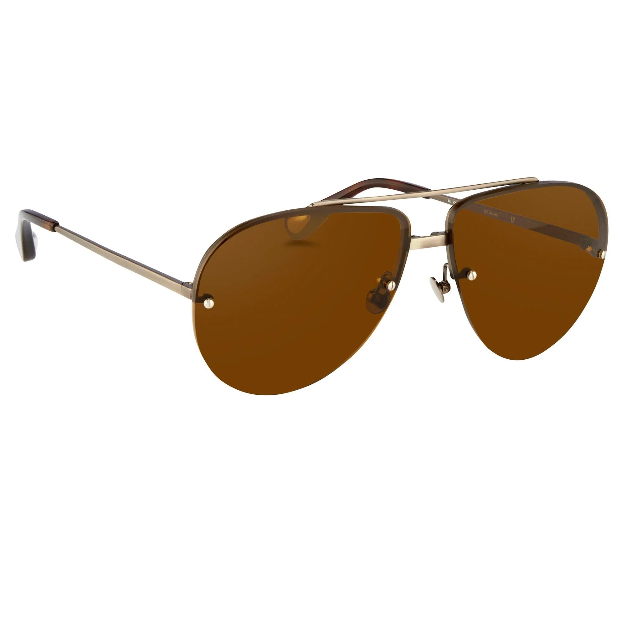 Ann Demeulemeester Men's Sunglasses White Gold and Brown - Image 3