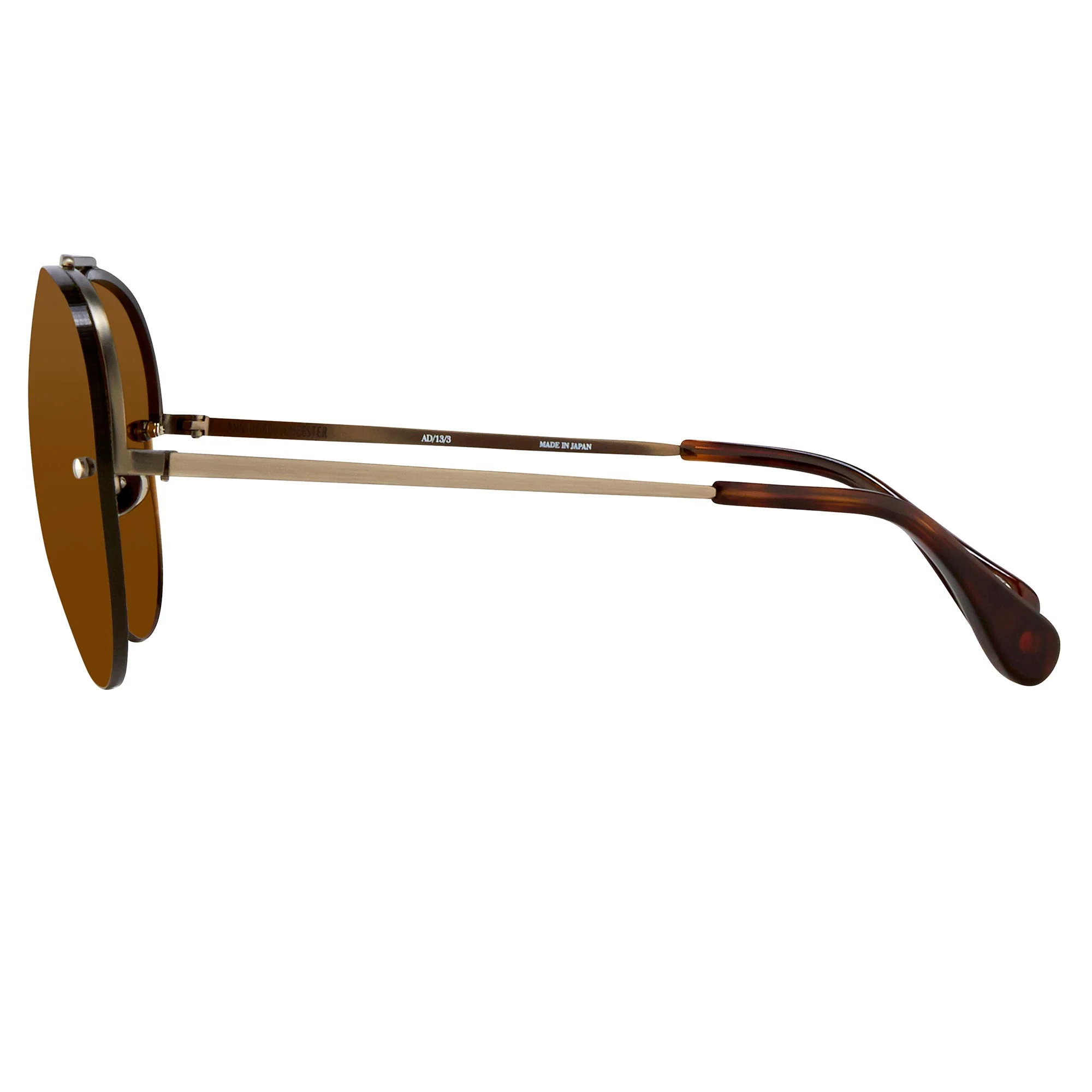 Ann Demeulemeester Men's Sunglasses White Gold and Brown - Image 4