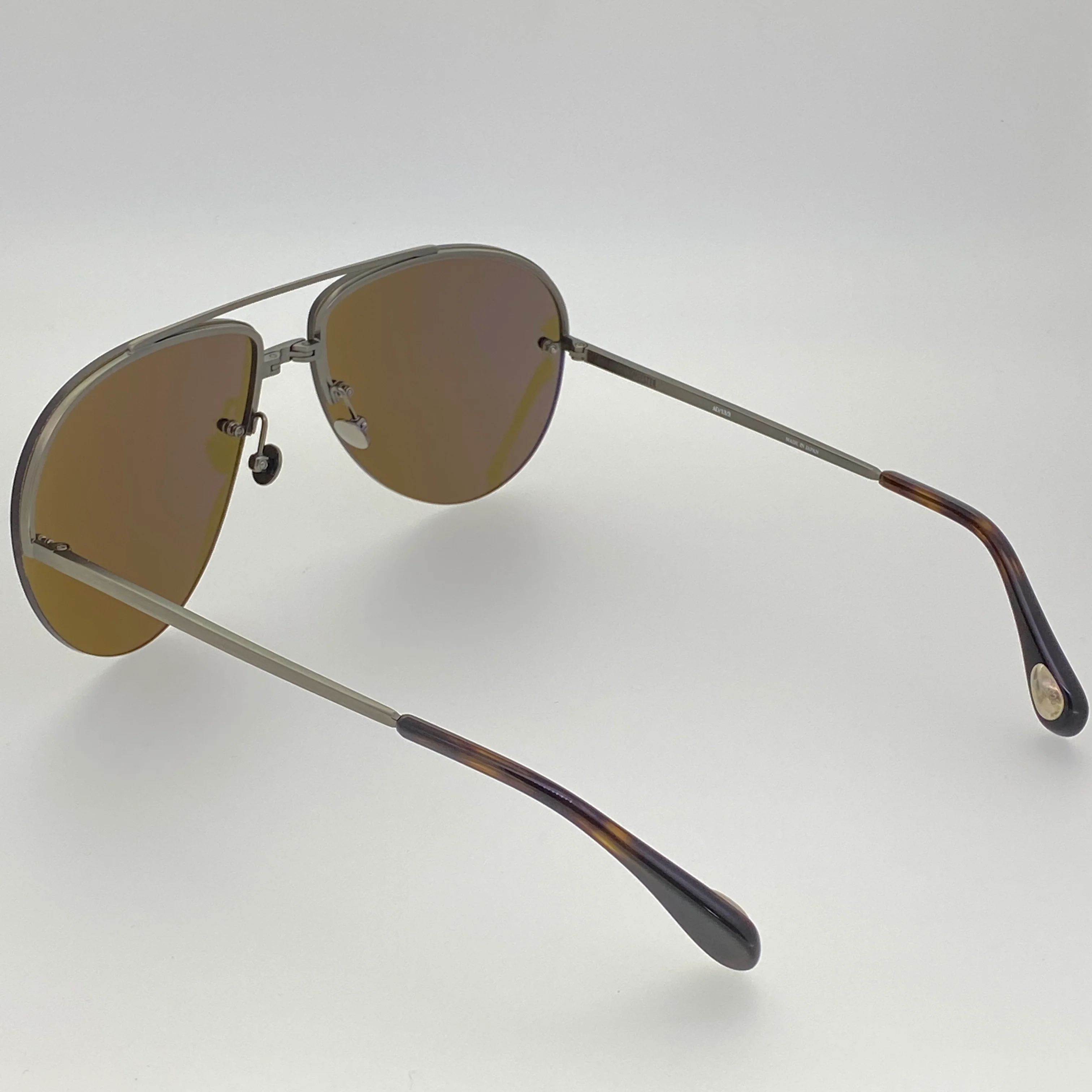 Ann Demeulemeester Men's Sunglasses White Gold and Brown - Image 8