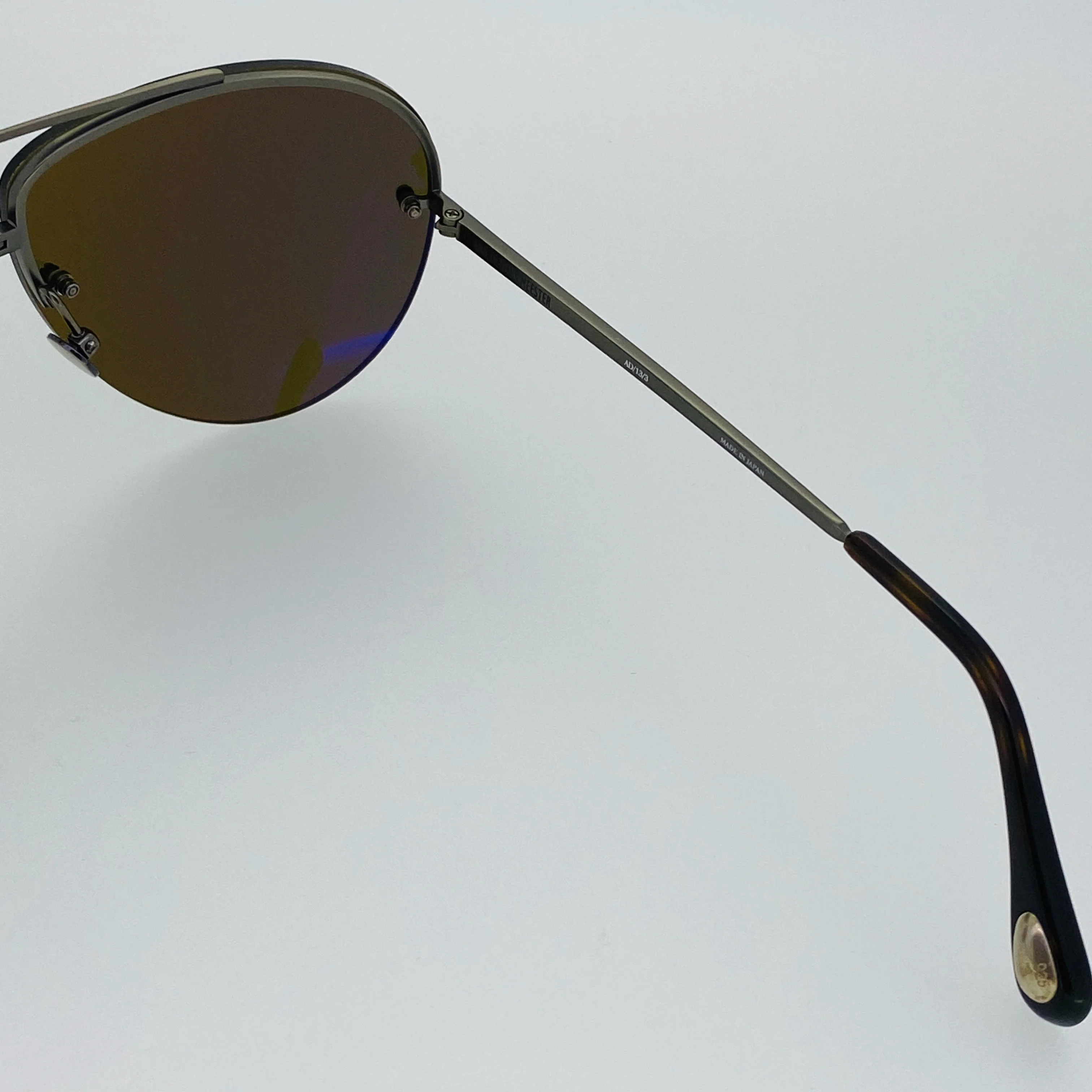 Ann Demeulemeester Men's Sunglasses White Gold and Brown - Image 9