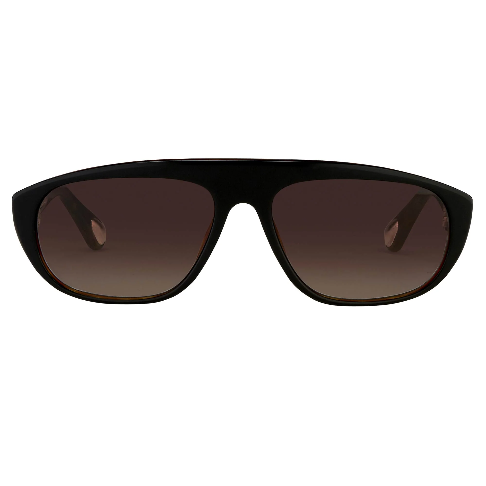 Ann Demeulemeester Sunglasses Flat Top Black and Brown Graduated - Image 6