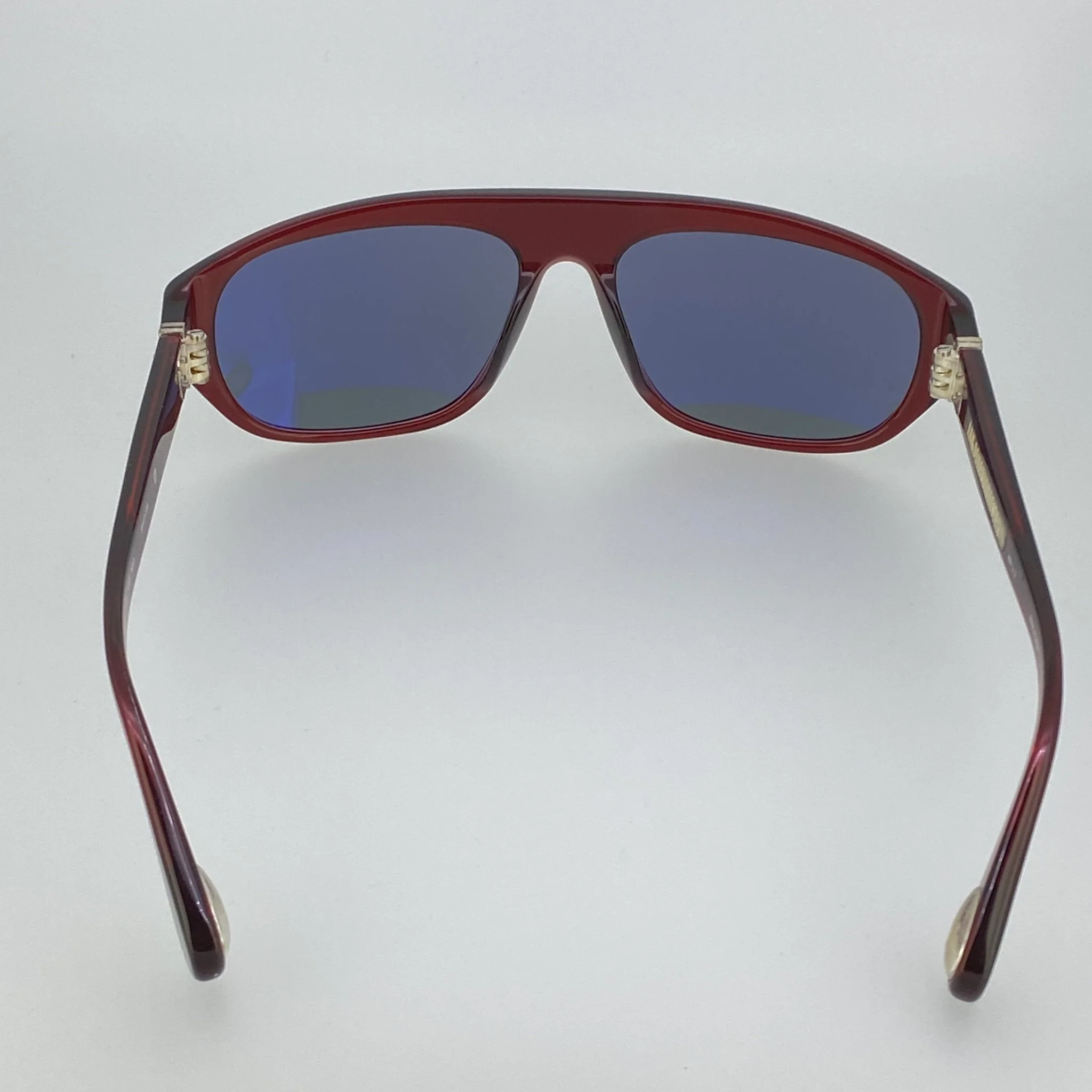 Ann Demeulemeester Men's Sunglasses Flat Top Red and Blue - Image 13