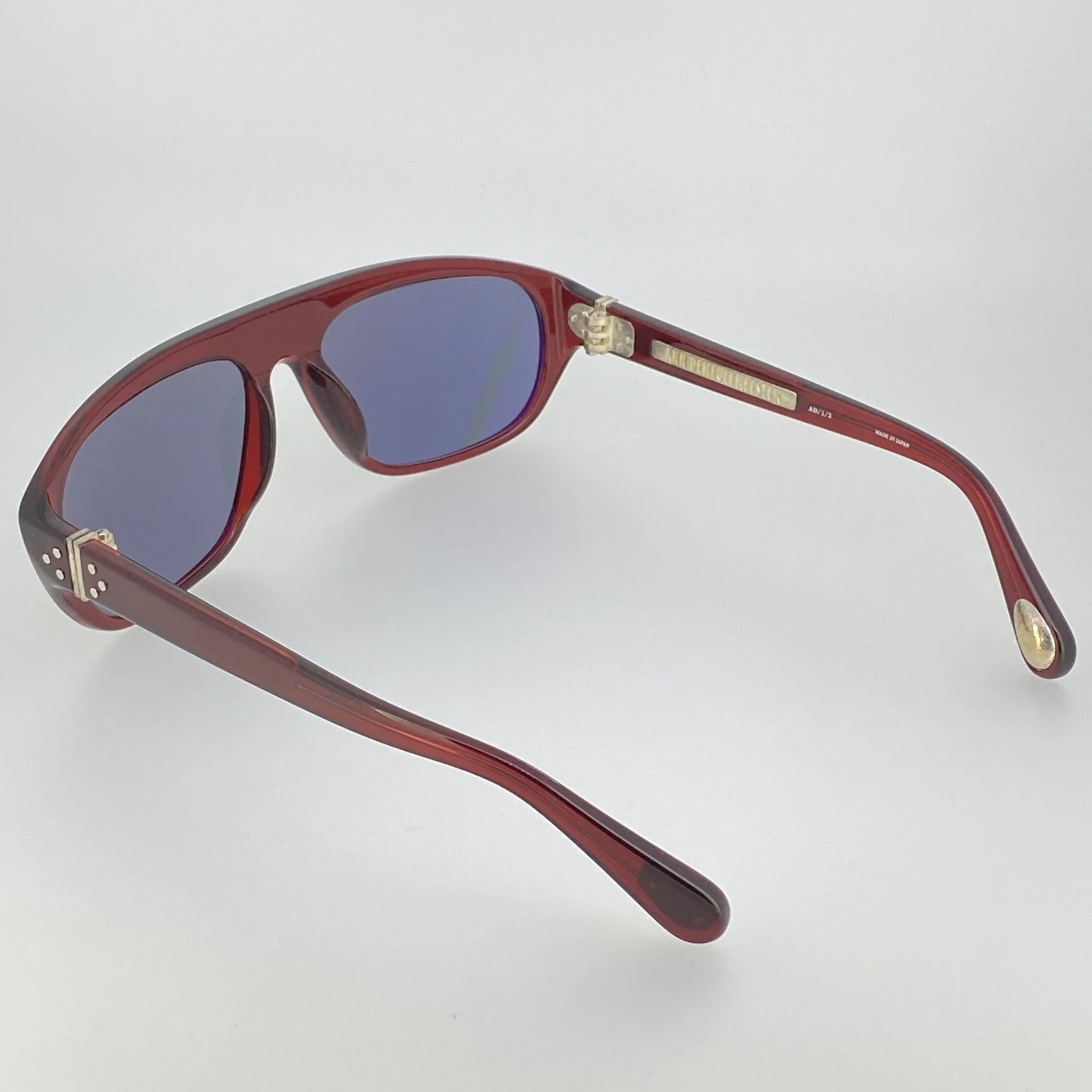 Ann Demeulemeester Men's Sunglasses Flat Top Red and Blue - Image 5