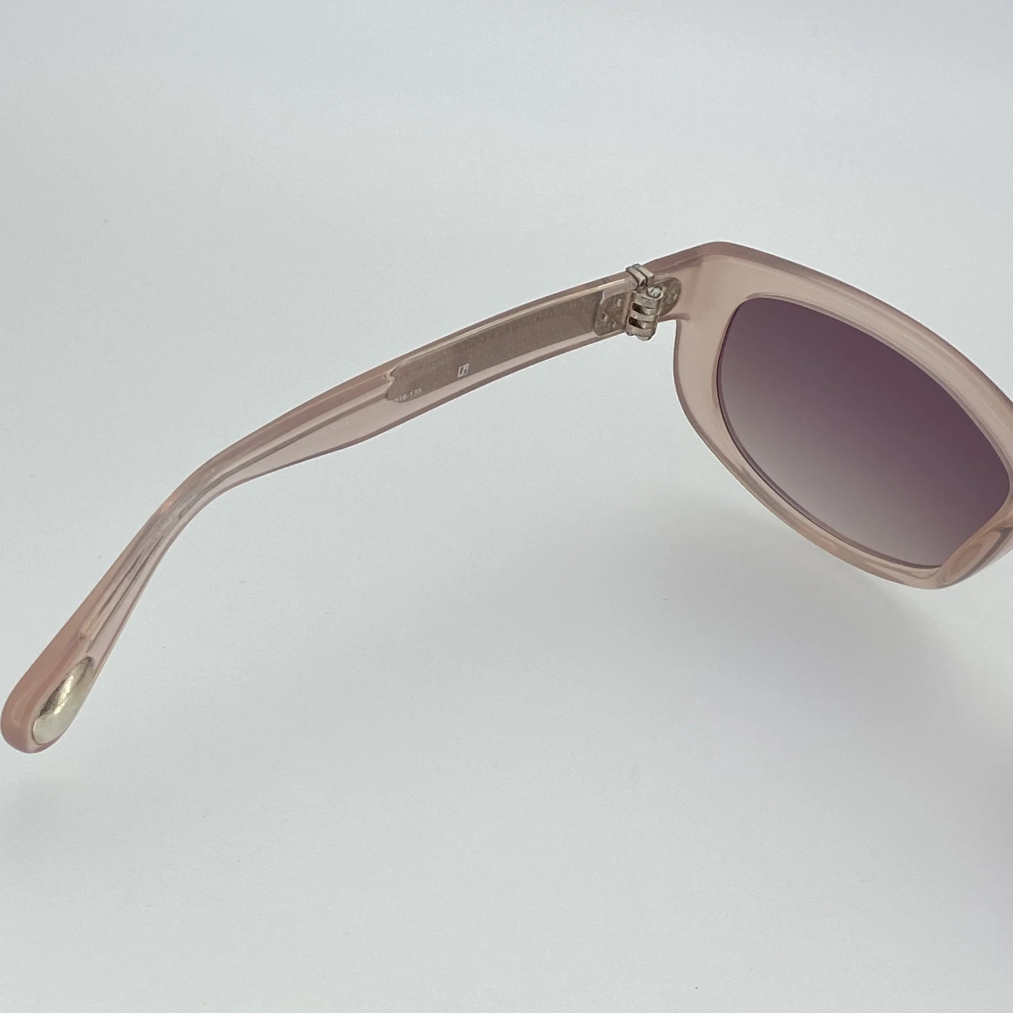 Ann Demeulemeester Sunglasses Cat Eye Blush Pink and Brown - Image 10