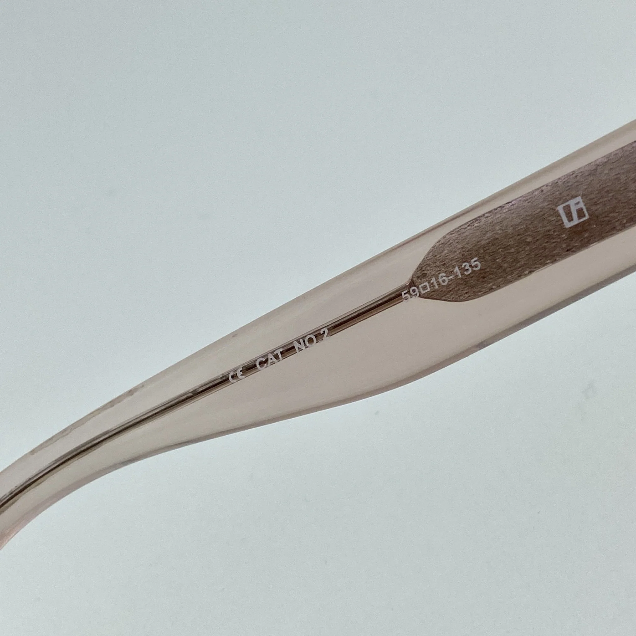 Ann Demeulemeester Sunglasses Cat Eye Blush Pink and Brown - Image 13