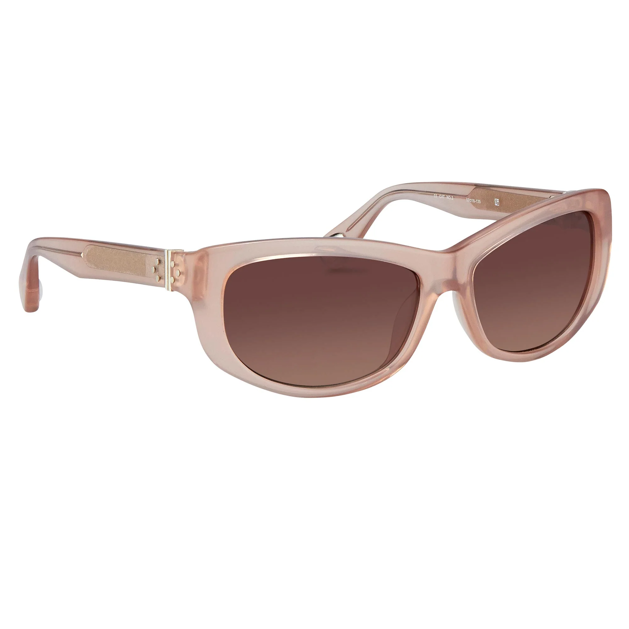 Ann Demeulemeester Sunglasses Cat Eye Blush Pink and Brown - Image 3