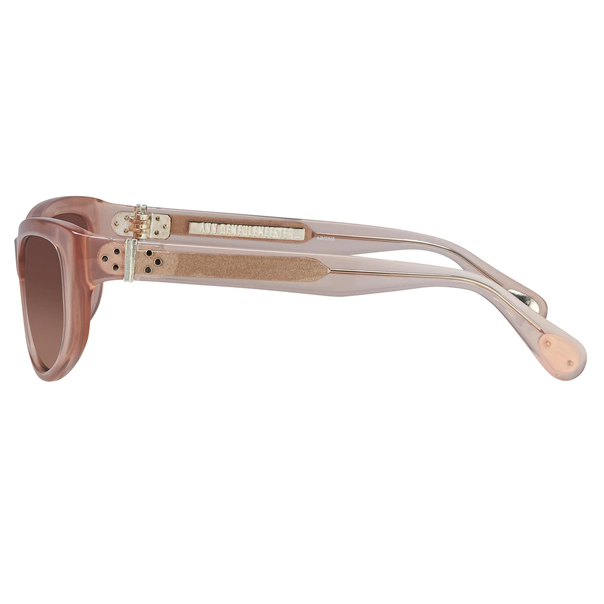 Ann Demeulemeester Sunglasses Cat Eye Blush Pink and Brown - Image 4