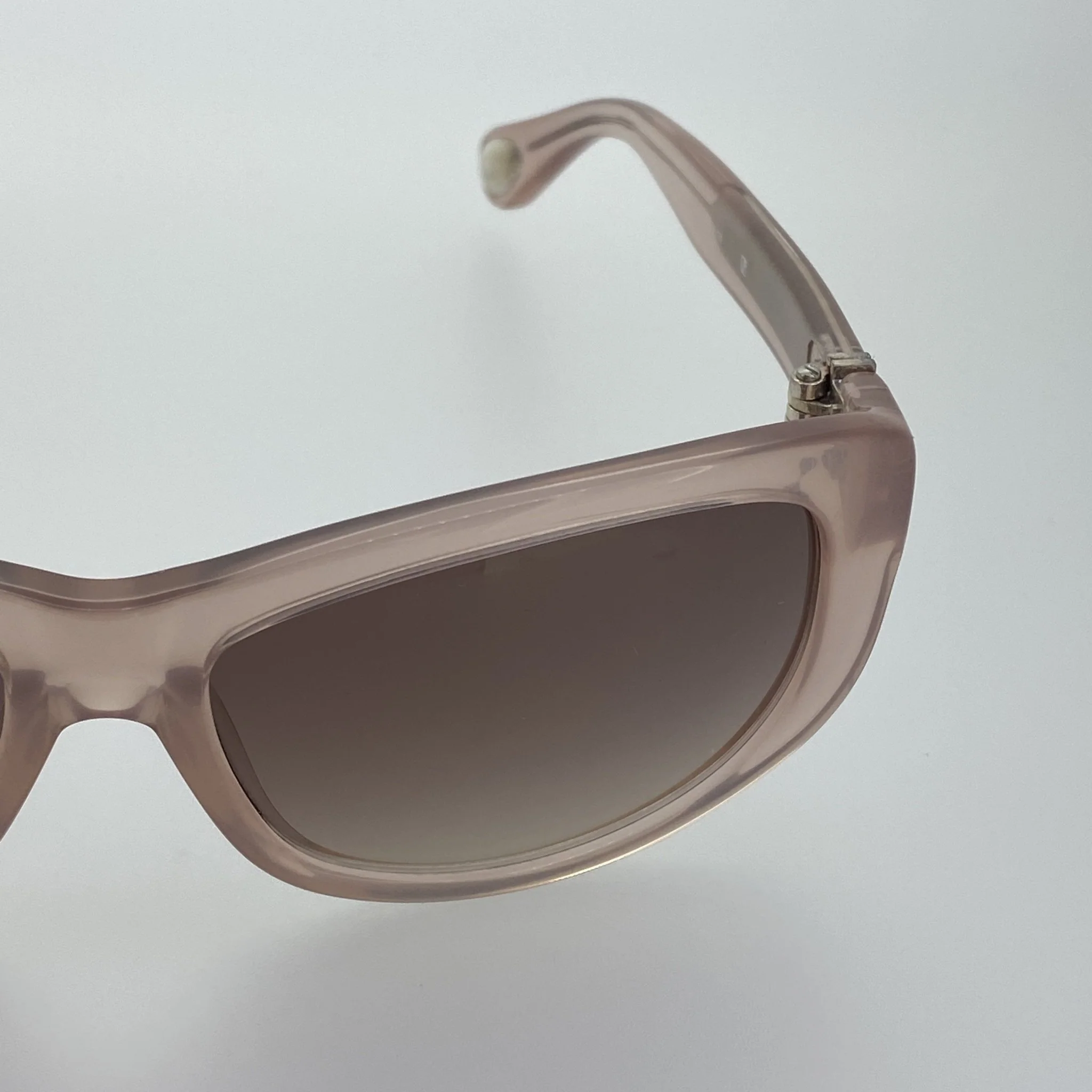 Ann Demeulemeester Sunglasses Cat Eye Blush Pink and Brown - Image 7