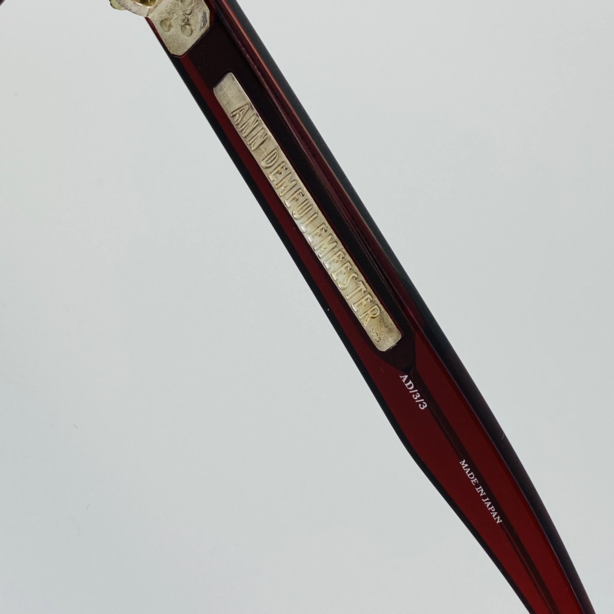 Ann Demeulemeester Sunglasses D-Frame Bordeaux Red and Blue - Image 10