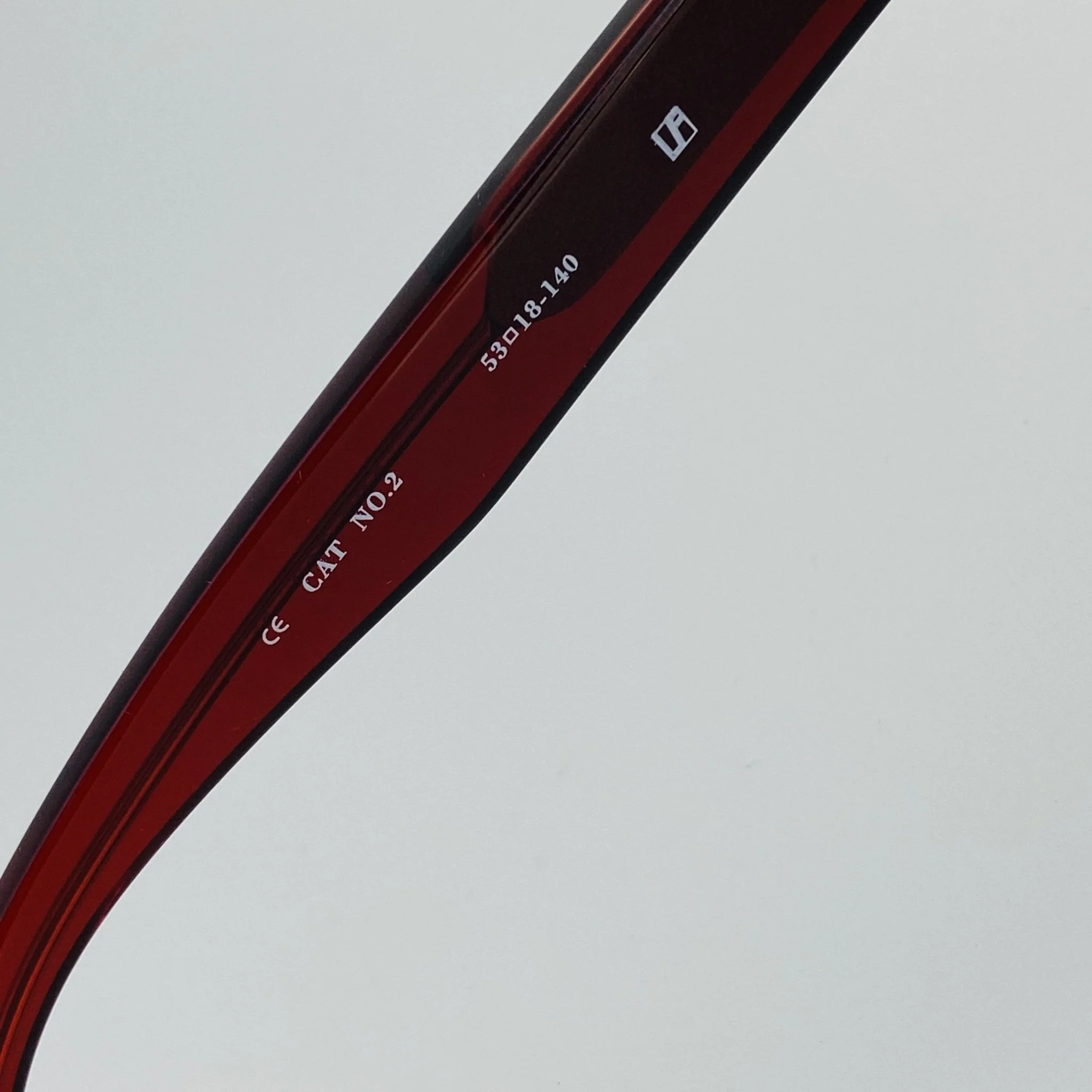 Ann Demeulemeester Sunglasses D-Frame Bordeaux Red and Blue - Image 9