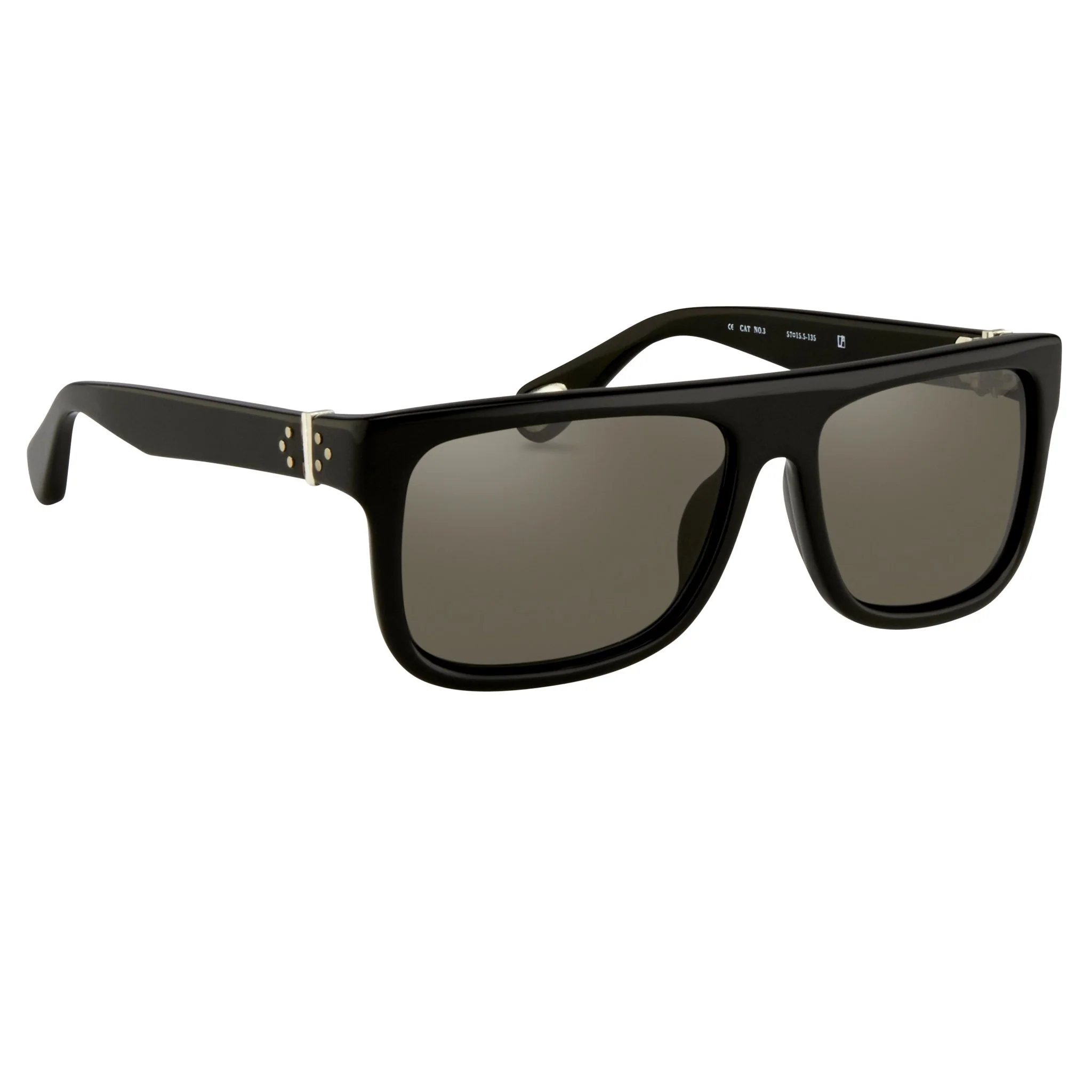 Ann Demeulemeester Sunglasses Flat Top Black and Grey - Image 3