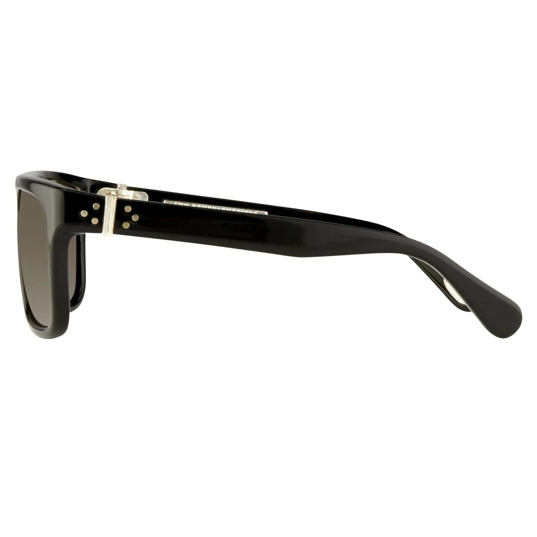 Ann Demeulemeester Sunglasses Flat Top Black and Grey - Image 4