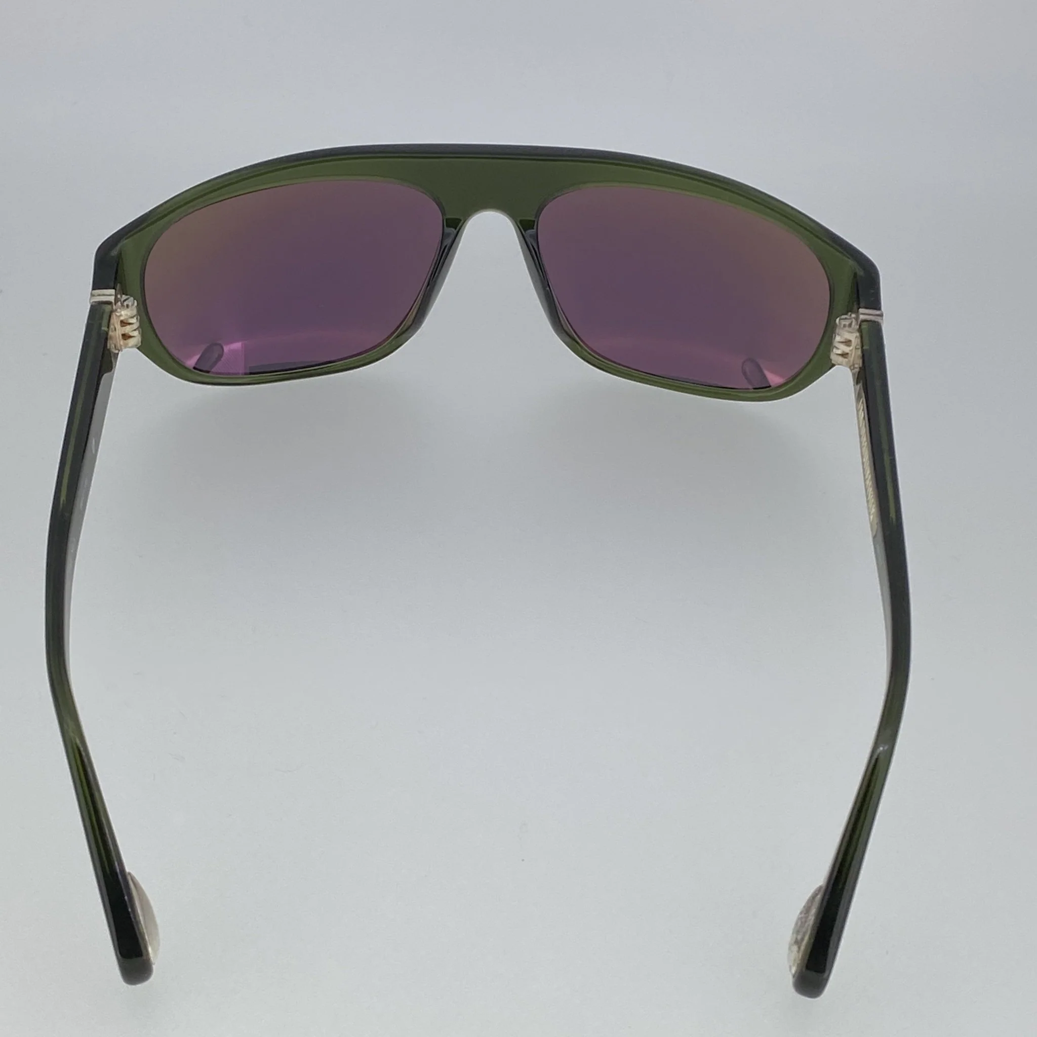 Ann Demeulemeester Men's Sunglasses Flat Top Green and Purple - Image 6