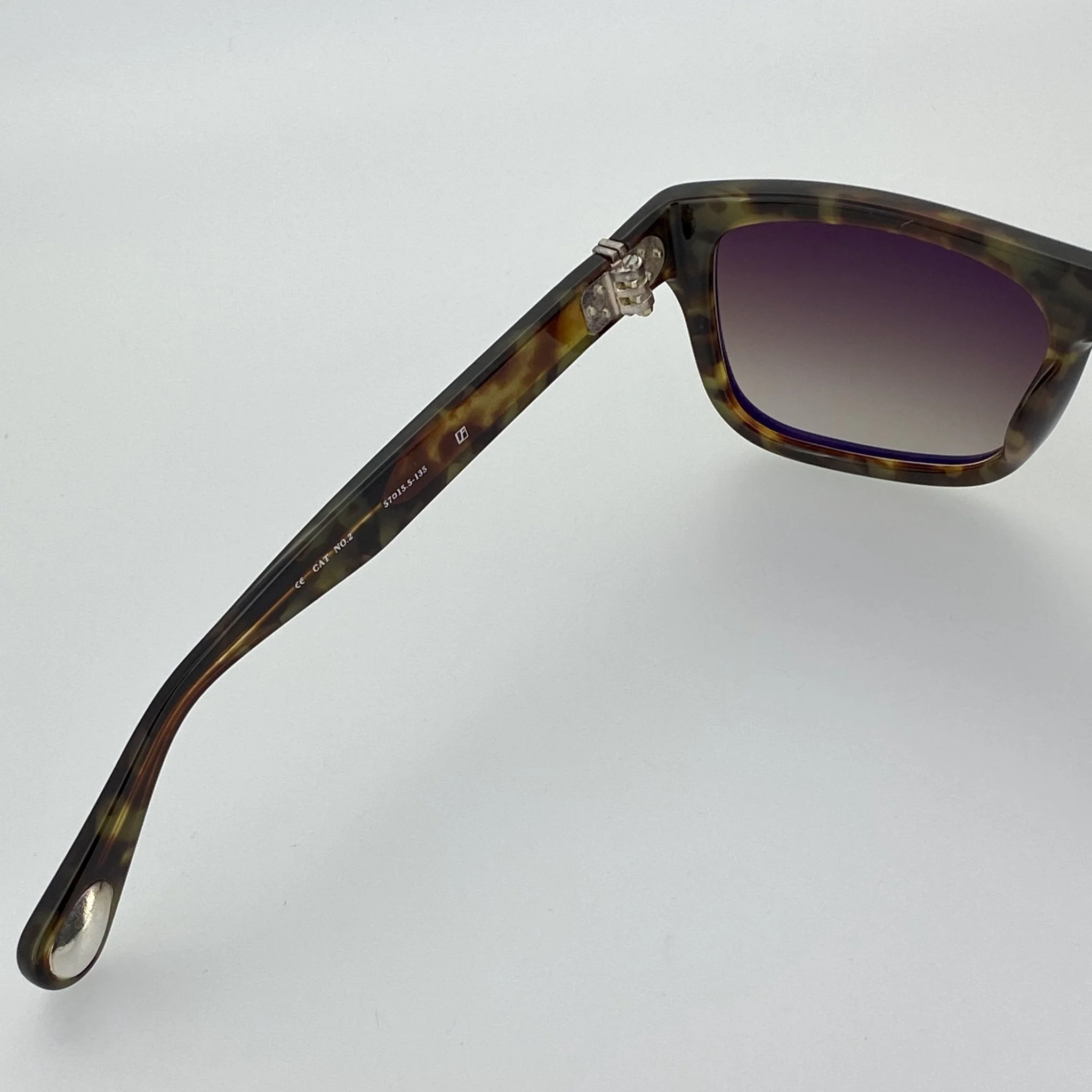 Ann Demeulemeester Sunglasses Flat Top Black and Brown - Image 11