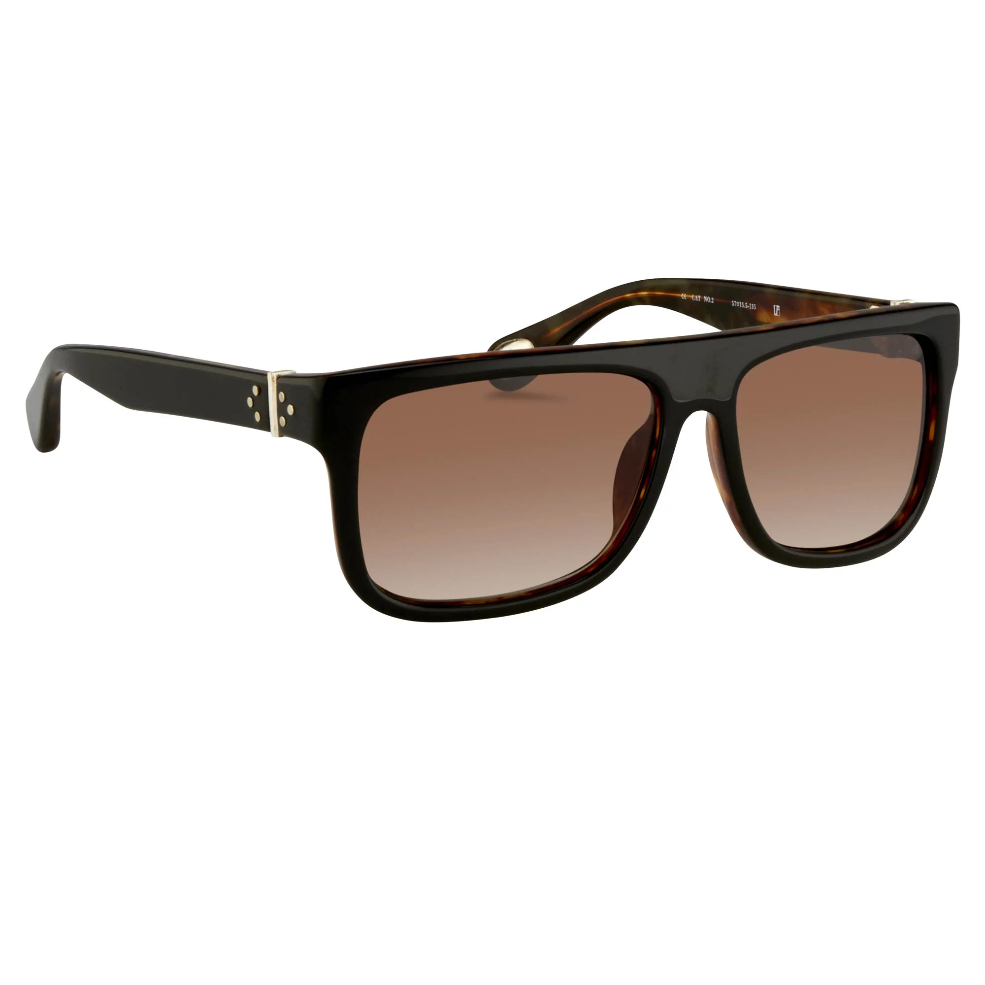 Ann Demeulemeester Sunglasses Flat Top Black and Brown - Image 3