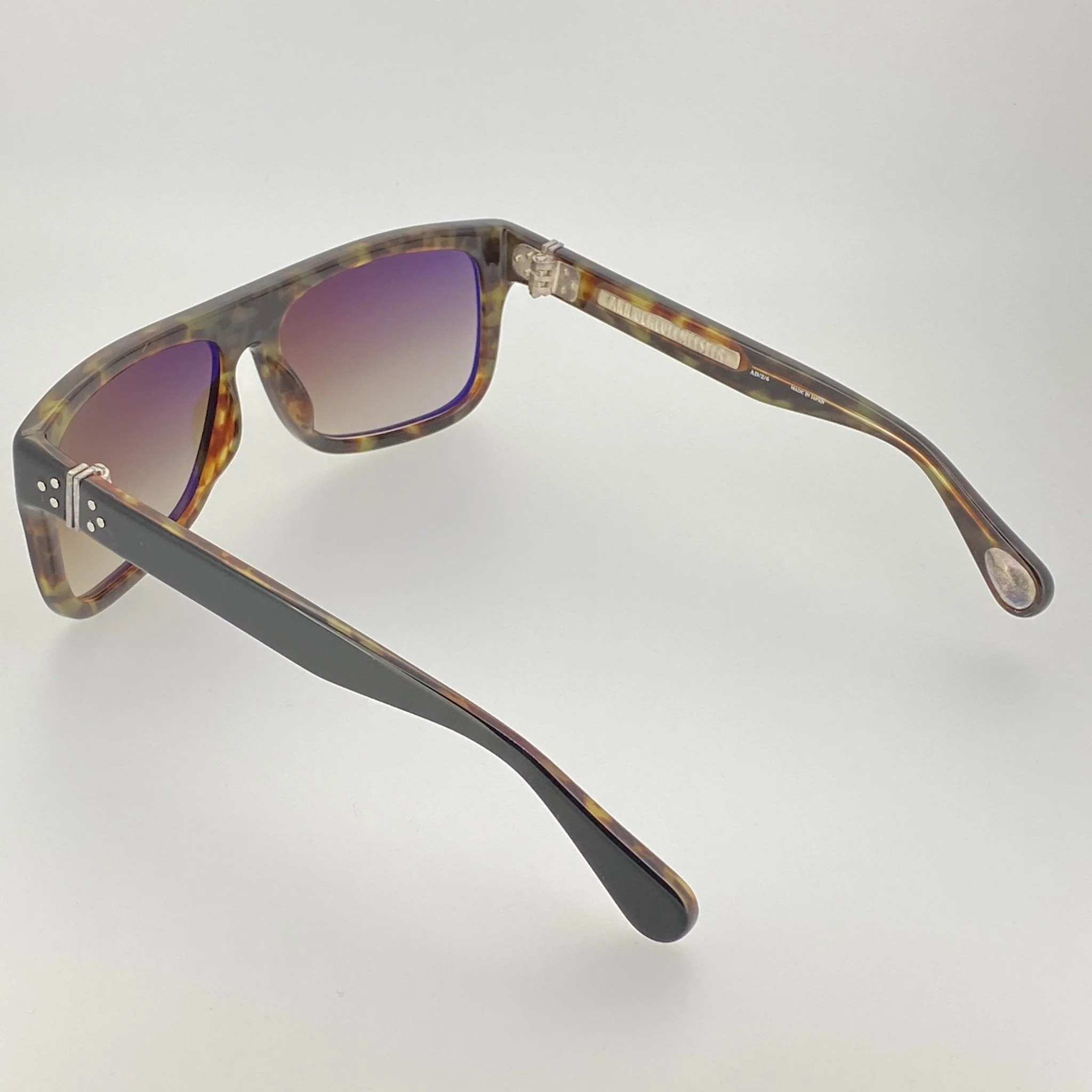 Ann Demeulemeester Sunglasses Flat Top Black and Brown - Image 6