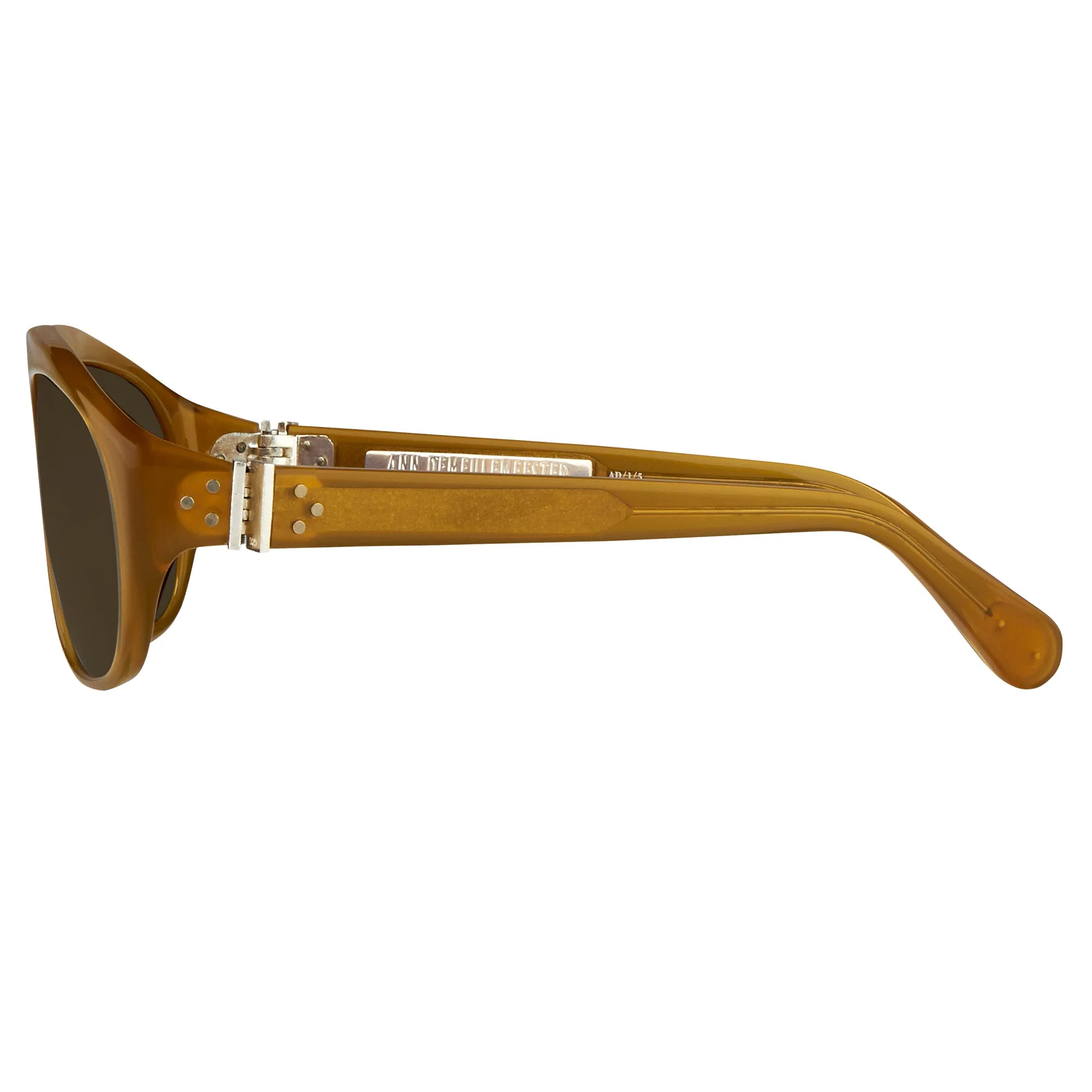 Ann Demeulemeester Sunglasses Flat Top Orange and Green - Image 4