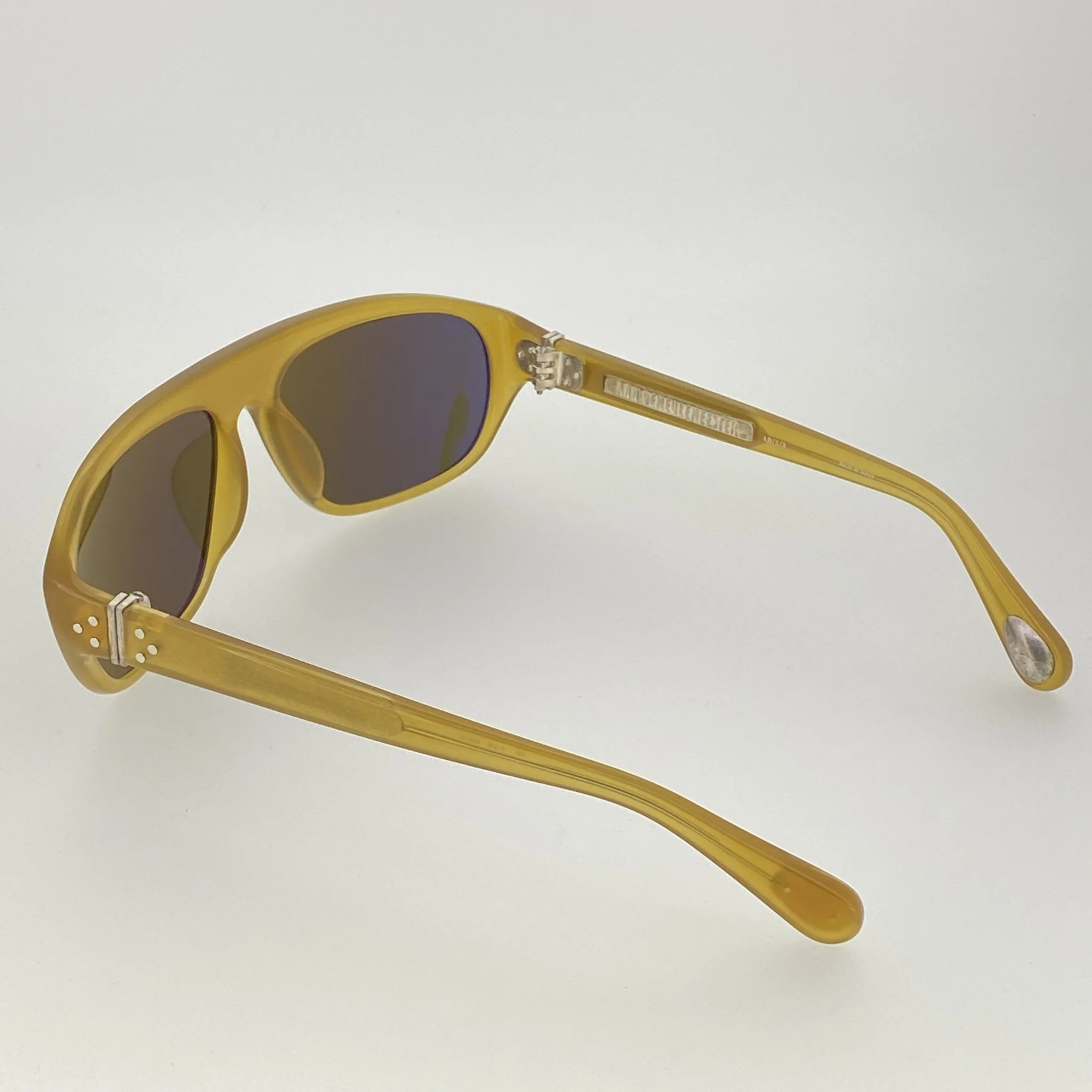 Ann Demeulemeester Sunglasses Flat Top Orange and Green - Image 6