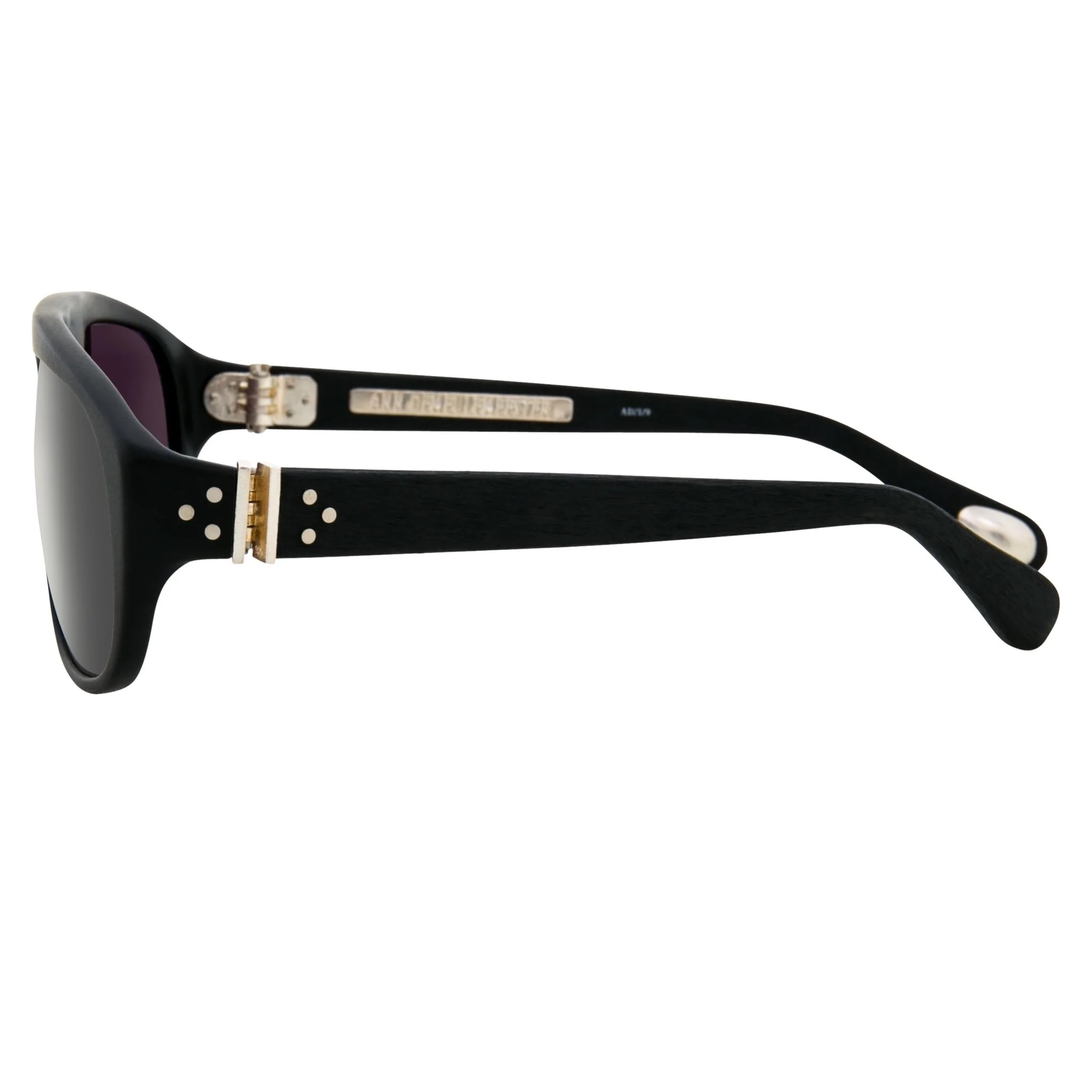 Ann Demeulemeester Men's Sunglasses Flat Top Matte Black and Grey - Image 4