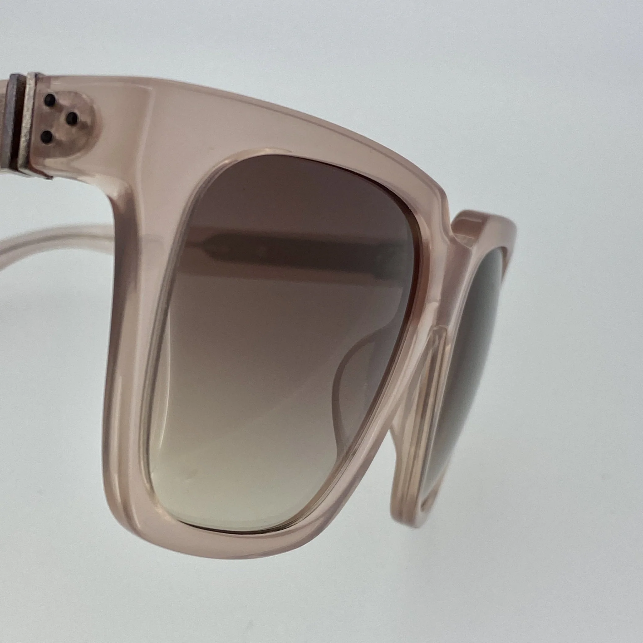 Ann Demeulemeester Sunglasses Oversized Blush Pink and Brown - Image 10