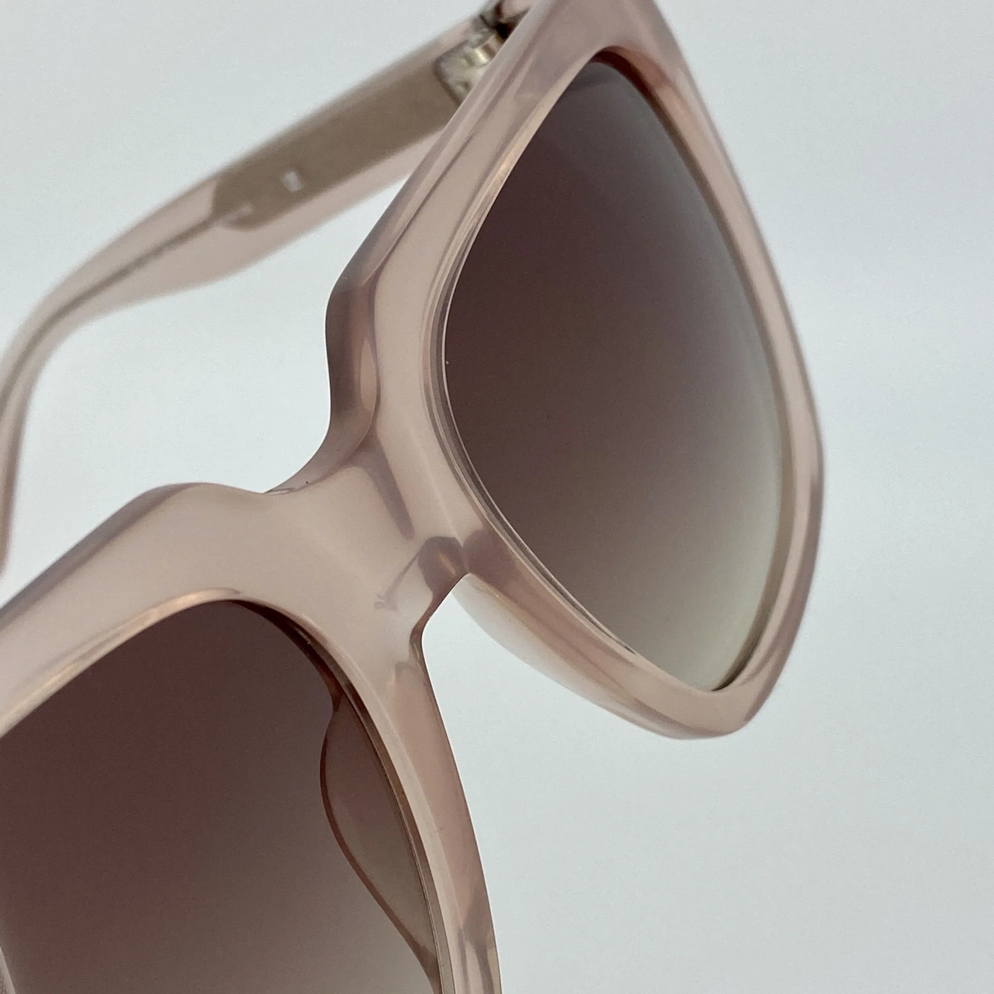 Ann Demeulemeester Sunglasses Oversized Blush Pink and Brown - Image 13