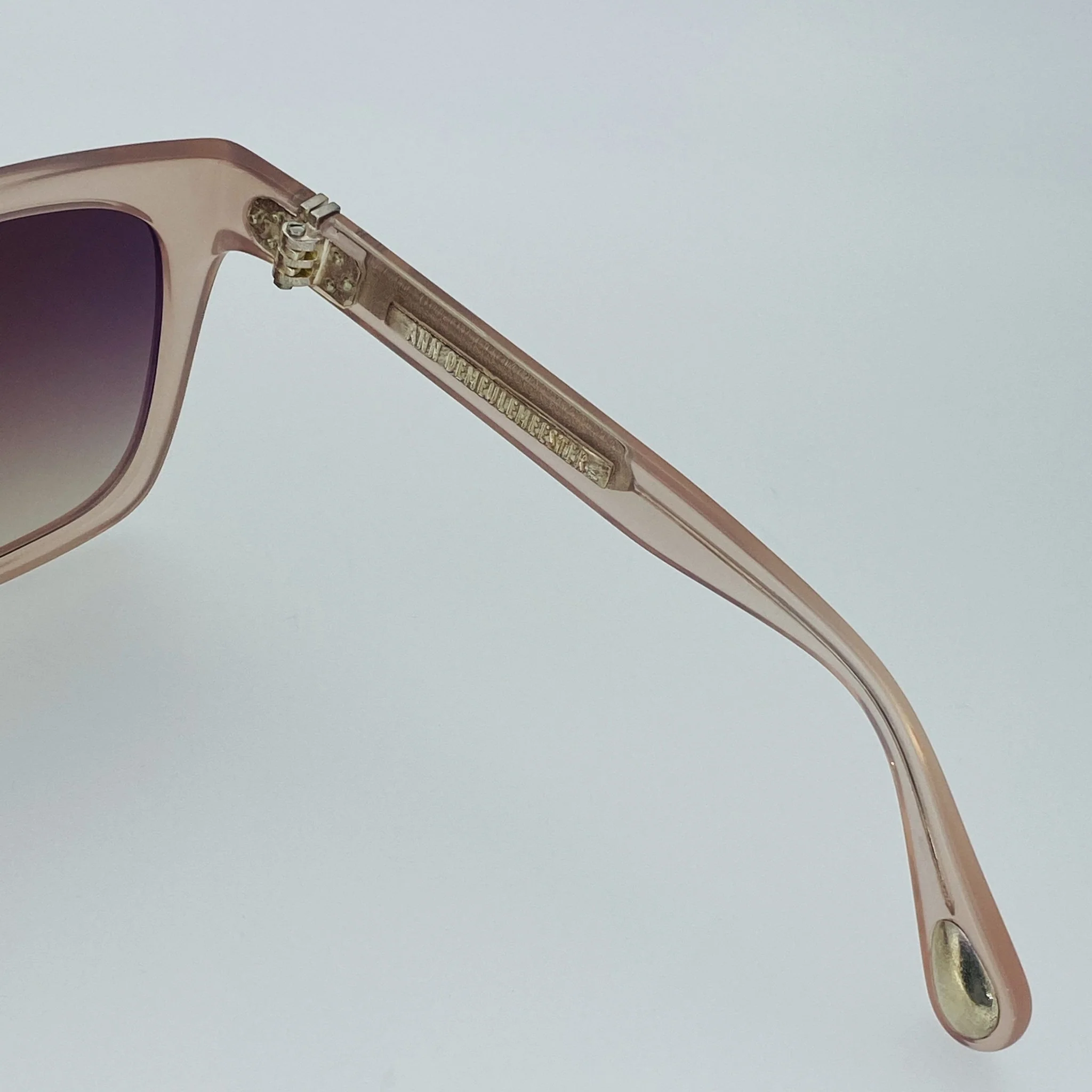 Ann Demeulemeester Sunglasses Oversized Blush Pink and Brown - Image 17