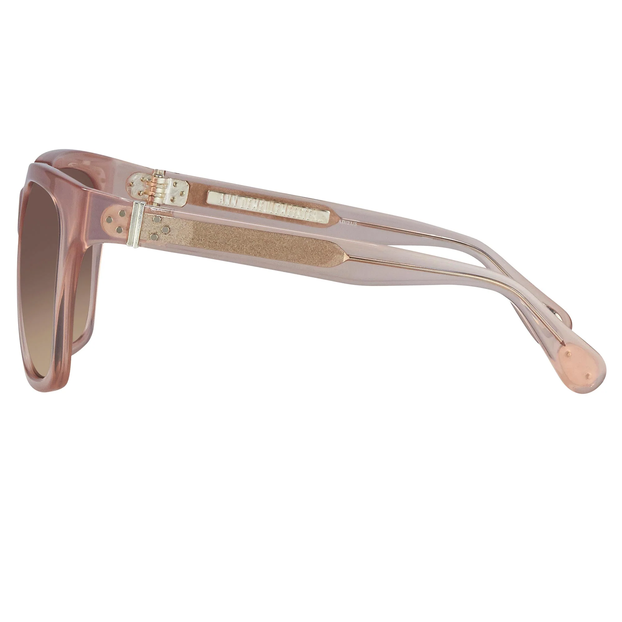 Ann Demeulemeester Sunglasses Oversized Blush Pink and Brown - Image 4