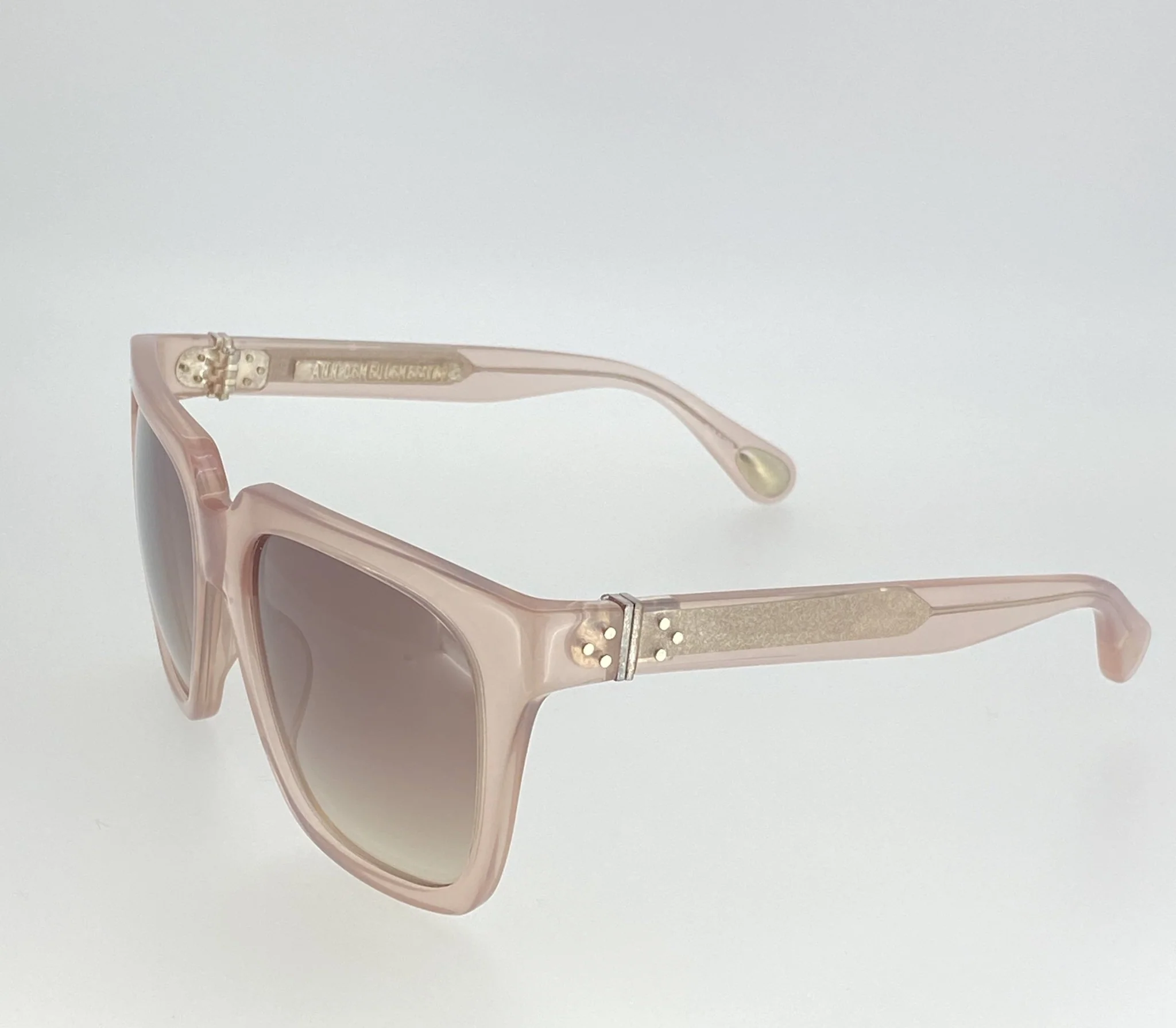 Ann Demeulemeester Sunglasses Oversized Blush Pink and Brown - Image 6