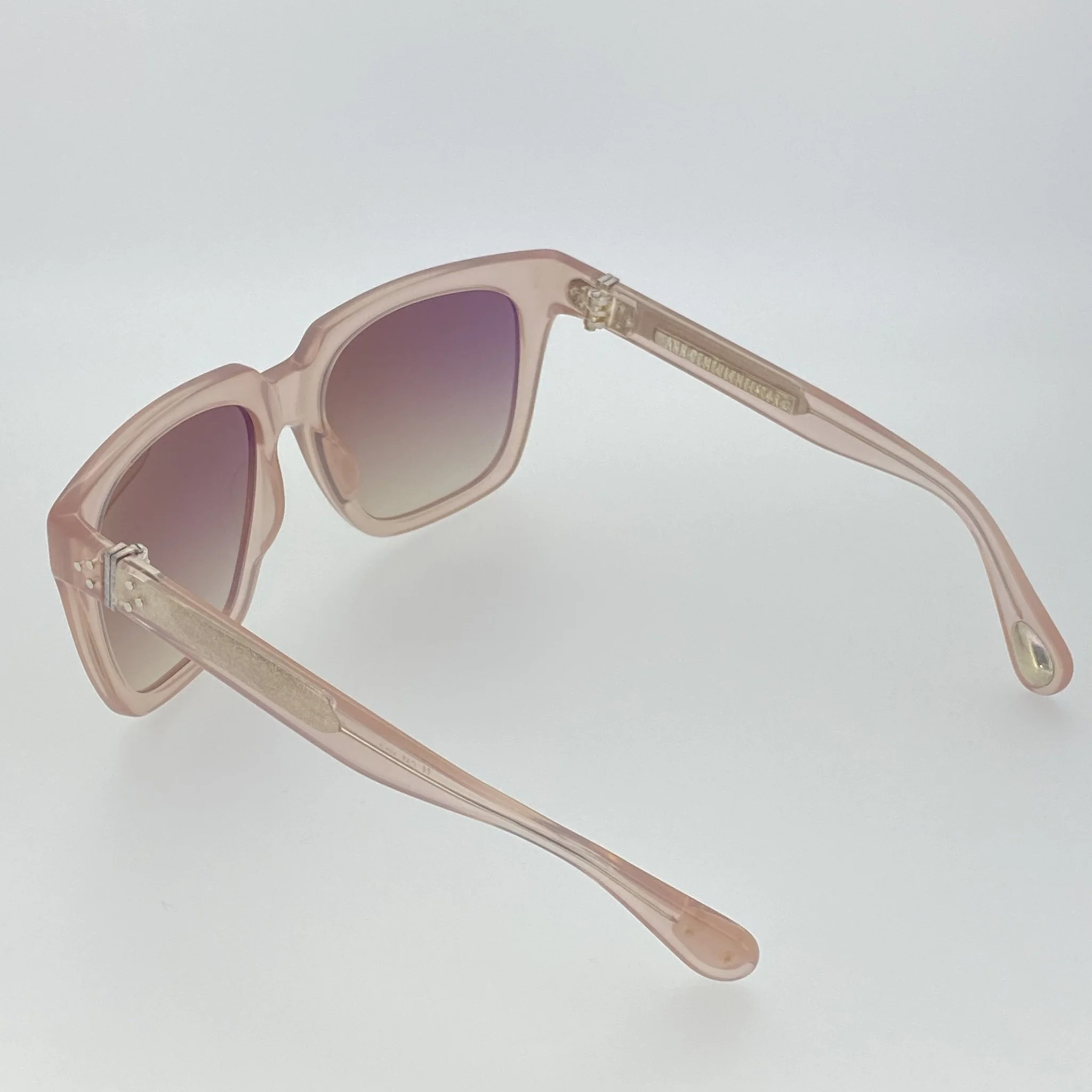 Ann Demeulemeester Sunglasses Oversized Blush Pink and Brown - Image 8