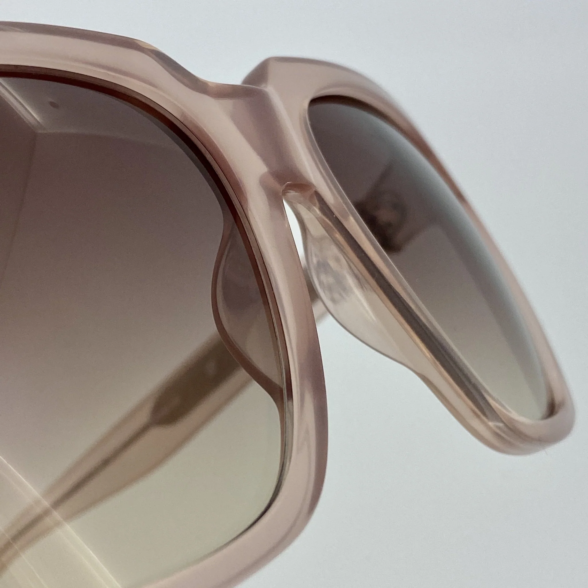 Ann Demeulemeester Sunglasses Oversized Blush Pink and Brown - Image 9