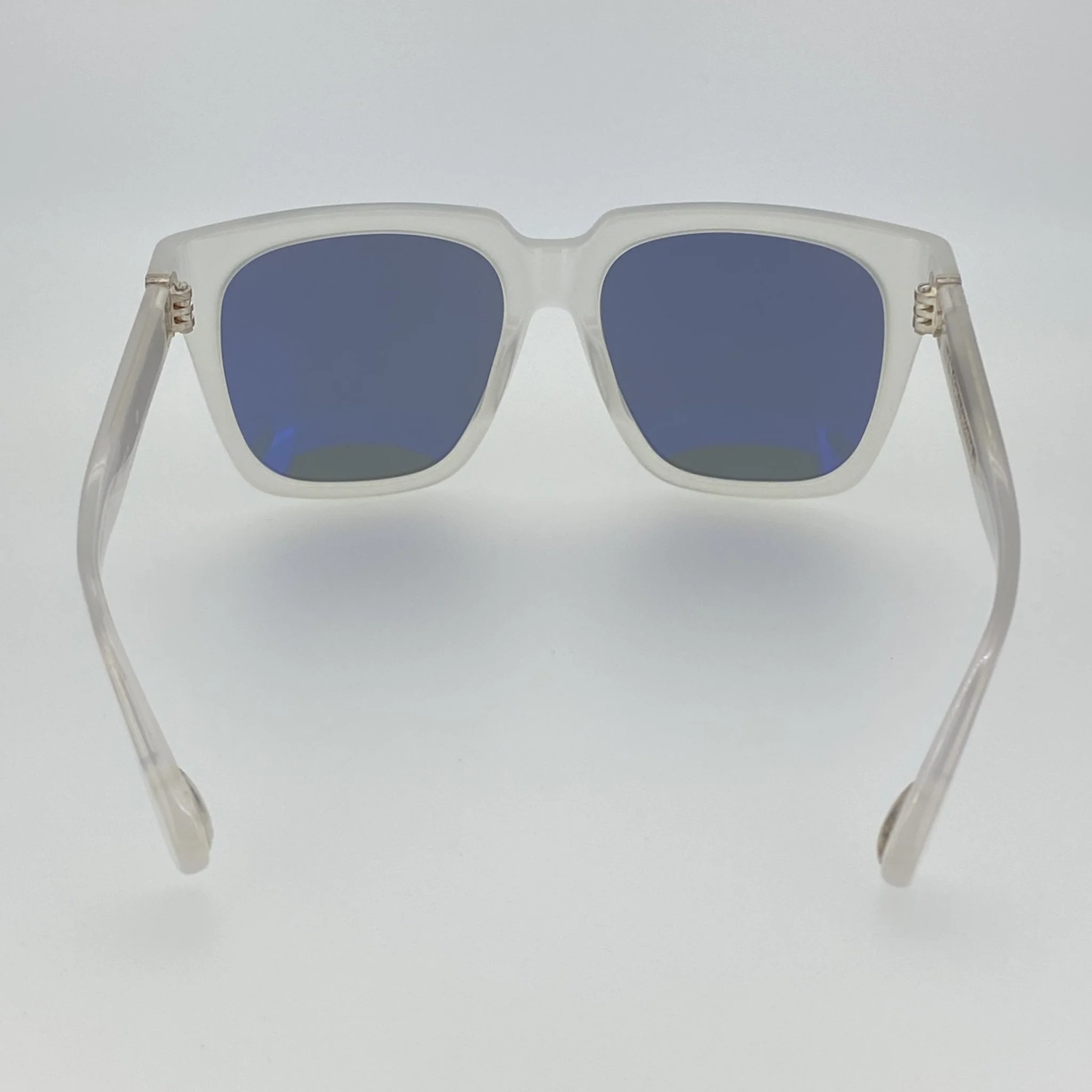 Ann Demeulemeester Sunglasses Oversized White and Solid Grey - Image 10