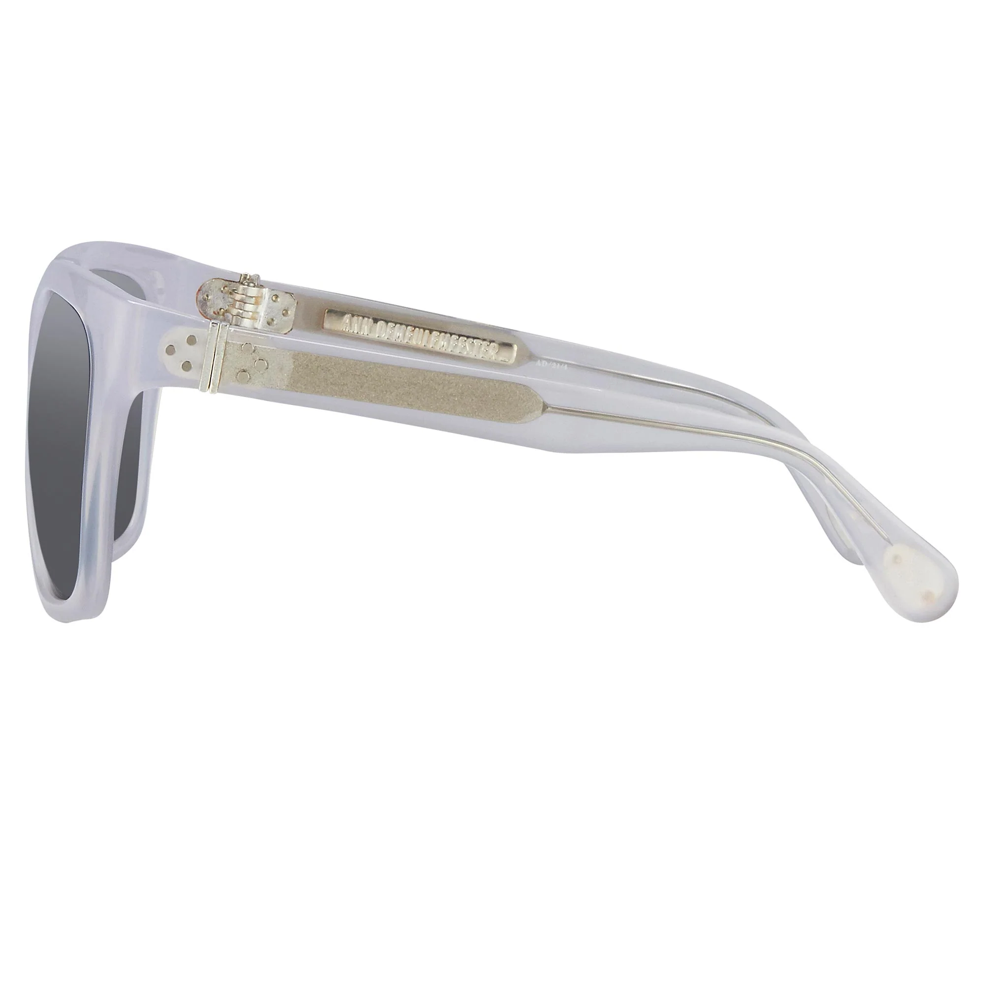 Ann Demeulemeester Sunglasses Oversized White and Solid Grey - Image 4