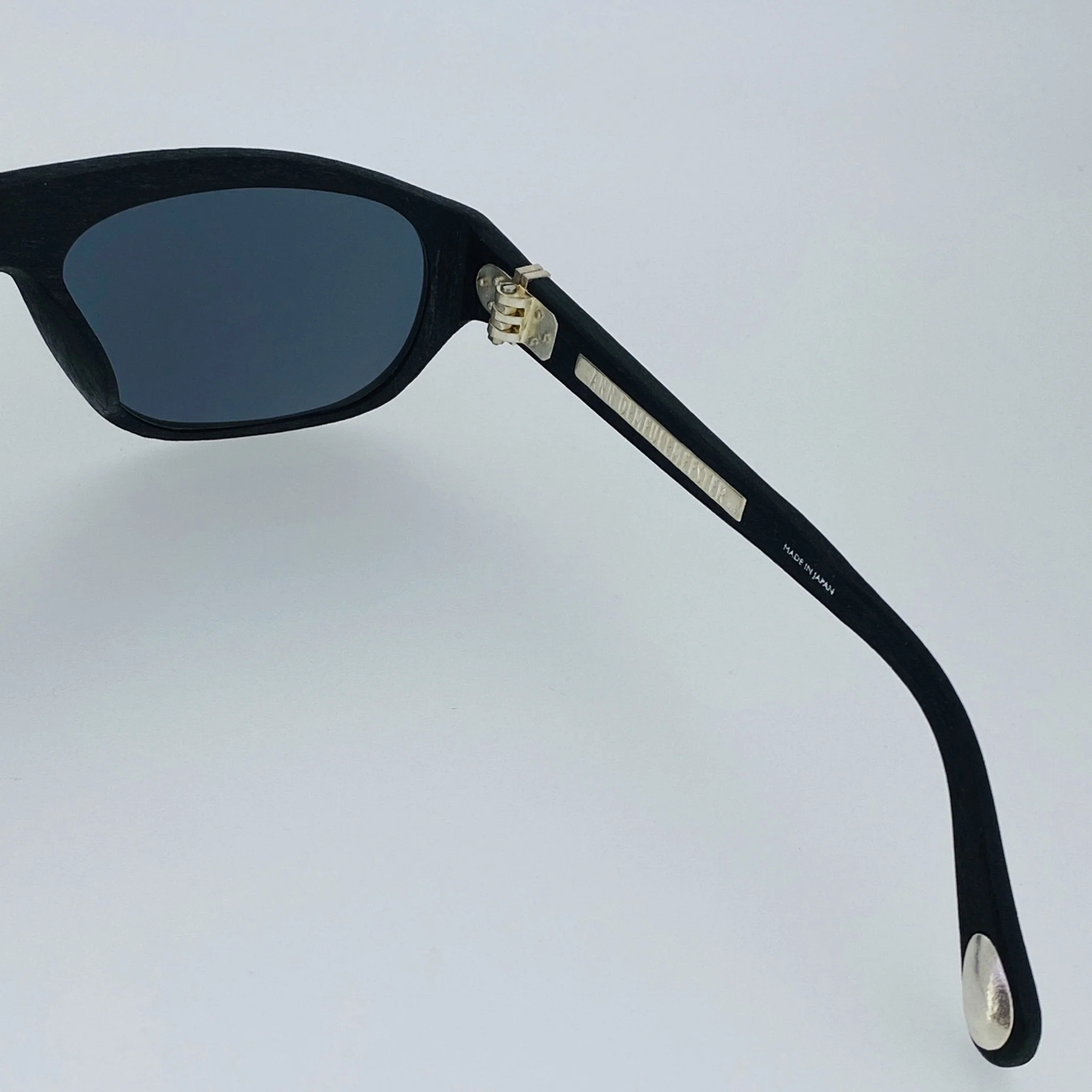 Ann Demeulemeester Men's Sunglasses Flat Top Black and Grey Mirror - Image 11