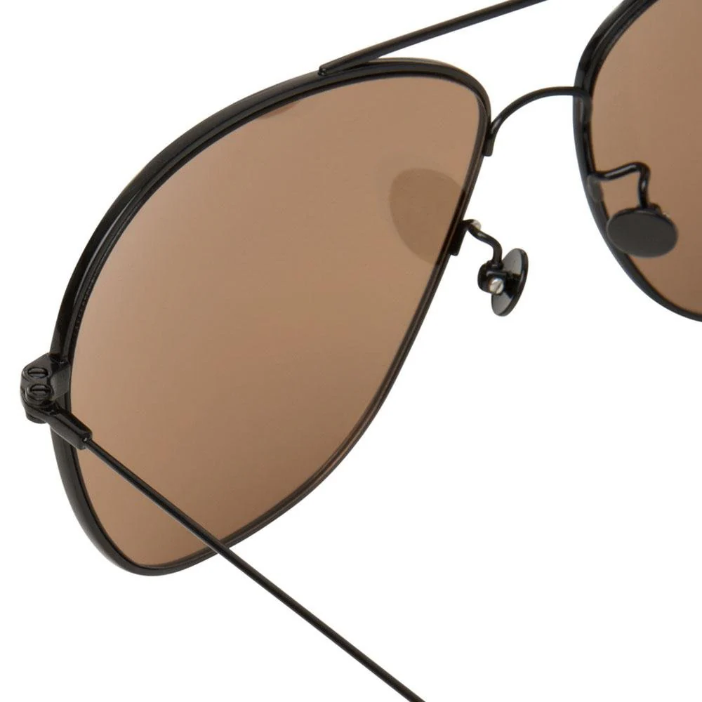 Ann Demeulemeester Sunglasses Black with Silver Tips and Bronze - Image 4