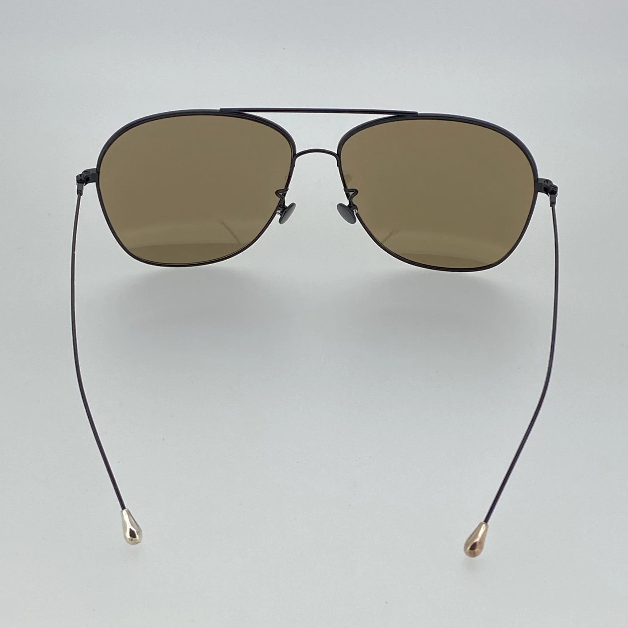 Ann Demeulemeester Sunglasses Black with Silver Tips and Bronze - Image 5
