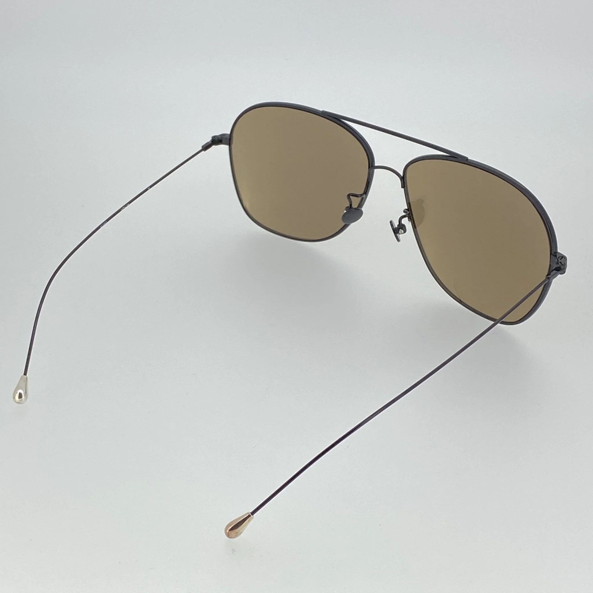 Ann Demeulemeester Sunglasses Black with Silver Tips and Bronze - Image 6