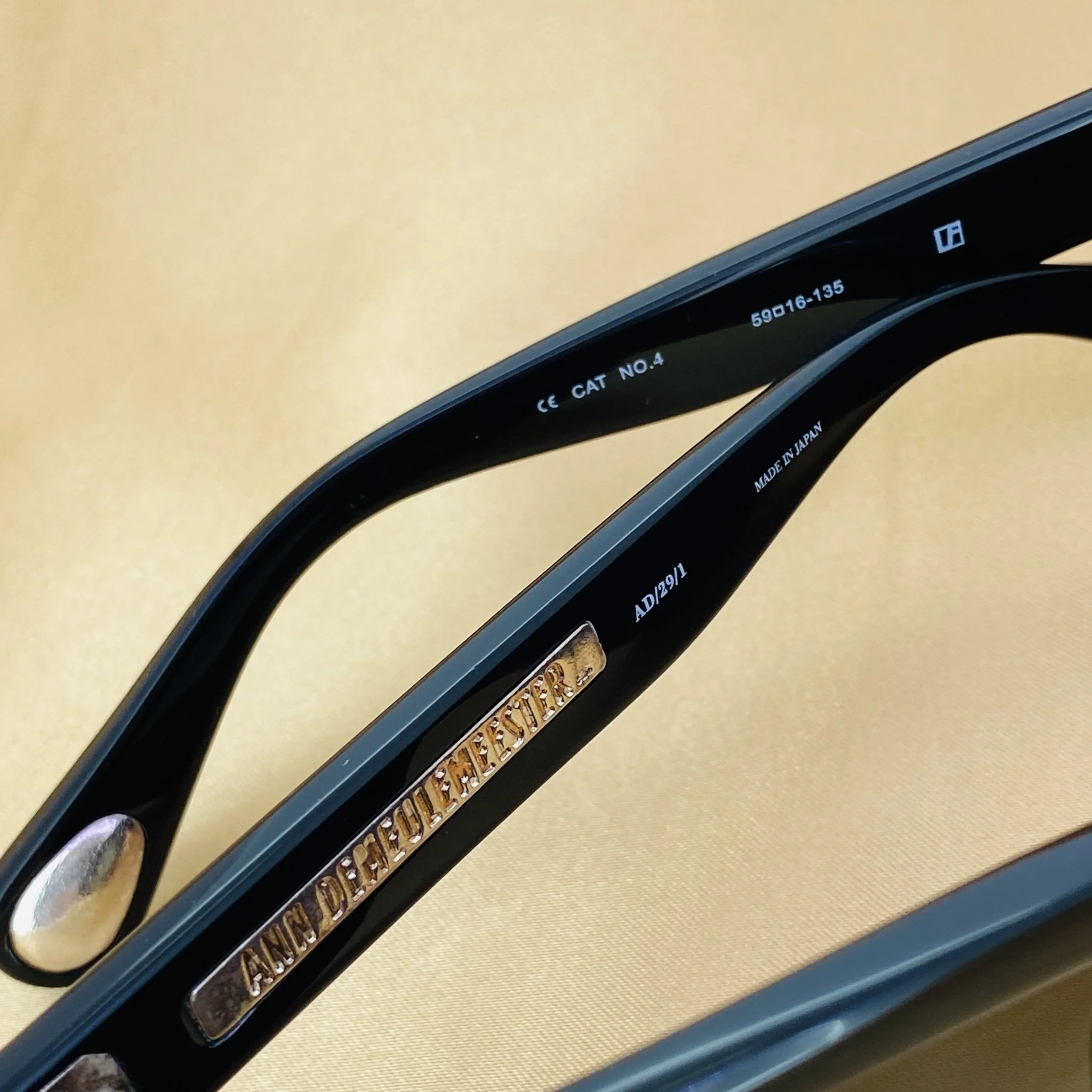 Ann Demeulemeester Sunglasses Cat Eye Black and Grey - Image 5