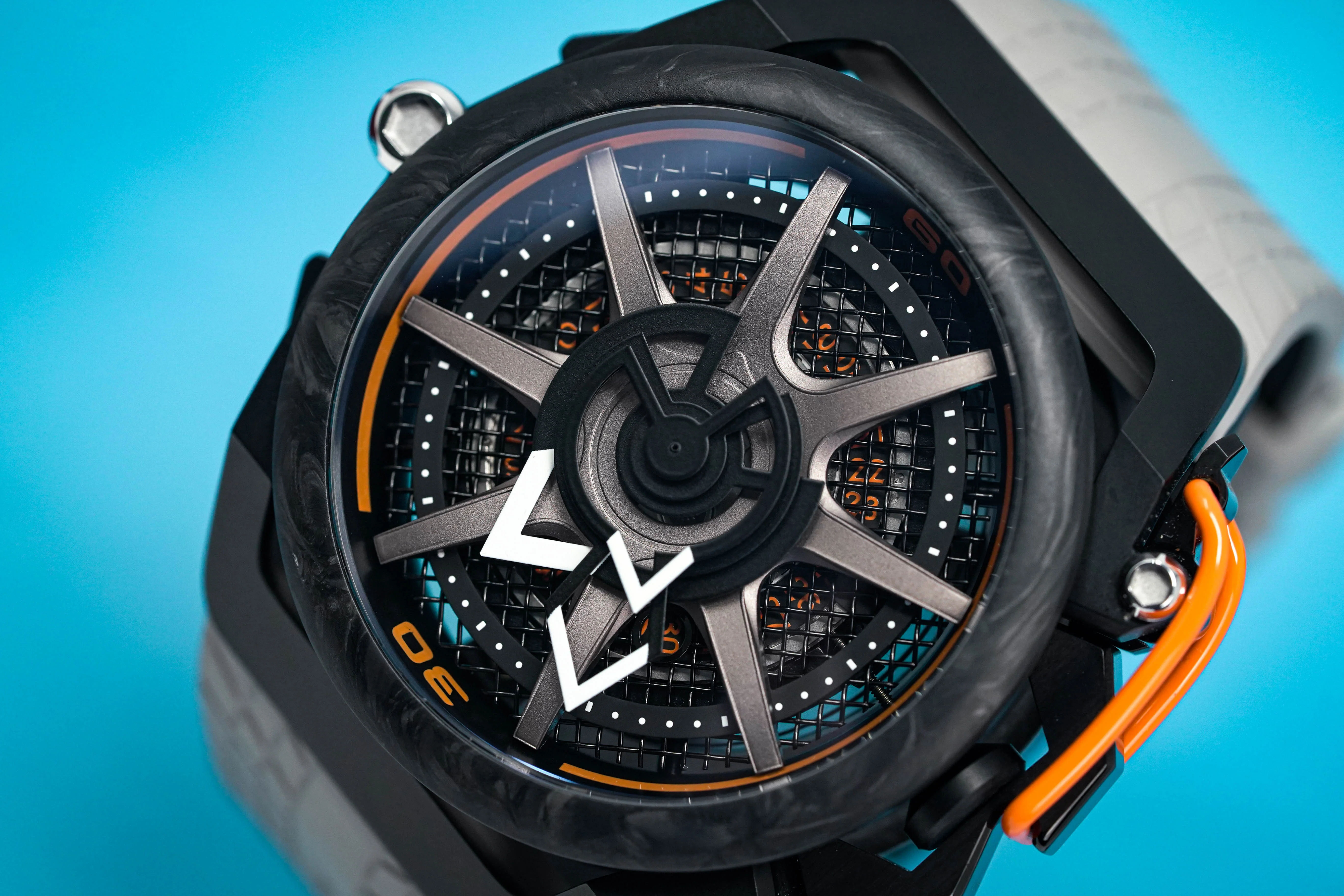 Mazzucato Reversible Watch Monza Orange Carbon - Image 6