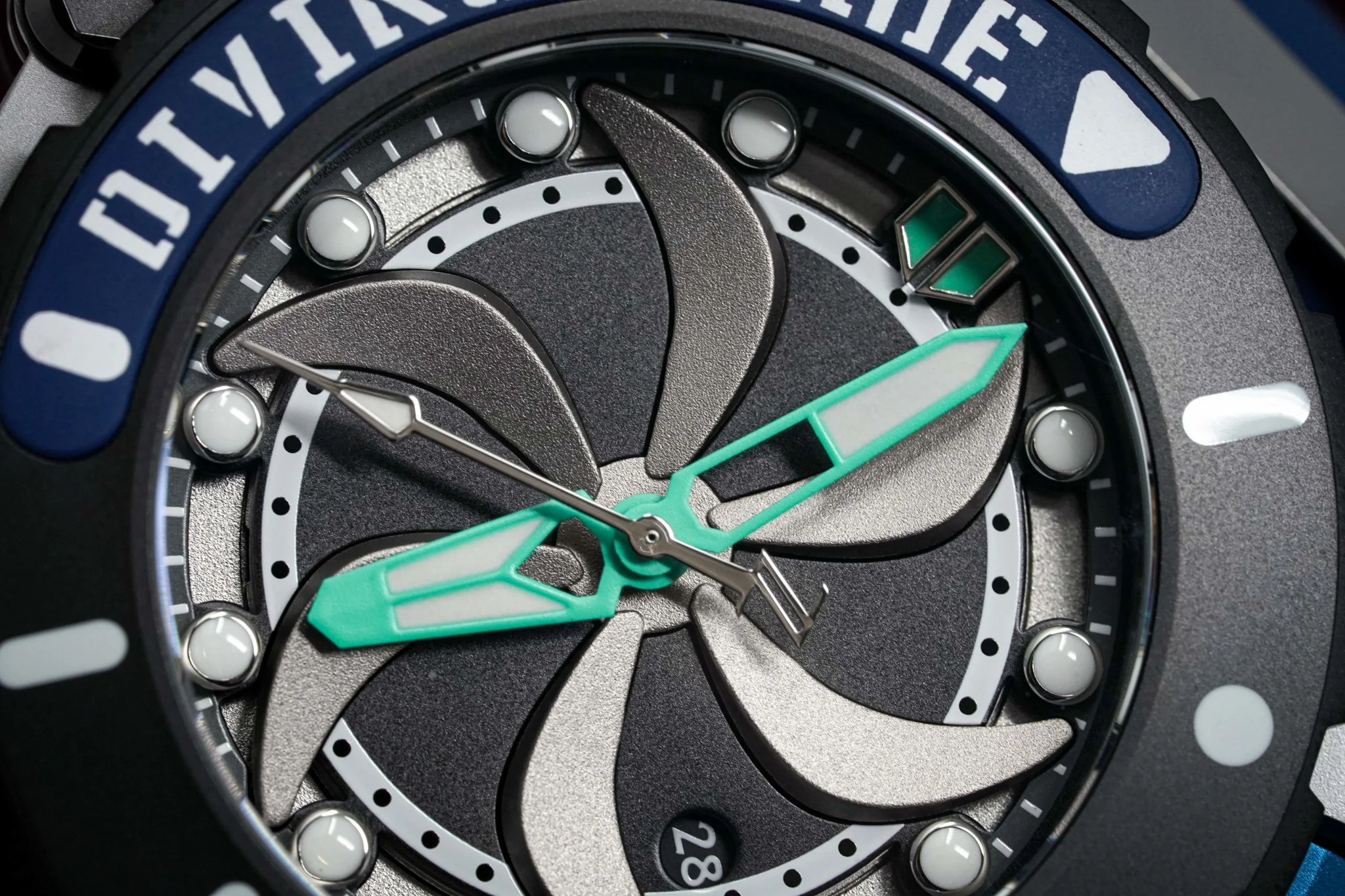 Mazzucato Automatic reversible Watch Scuba Blue Green - Image 10