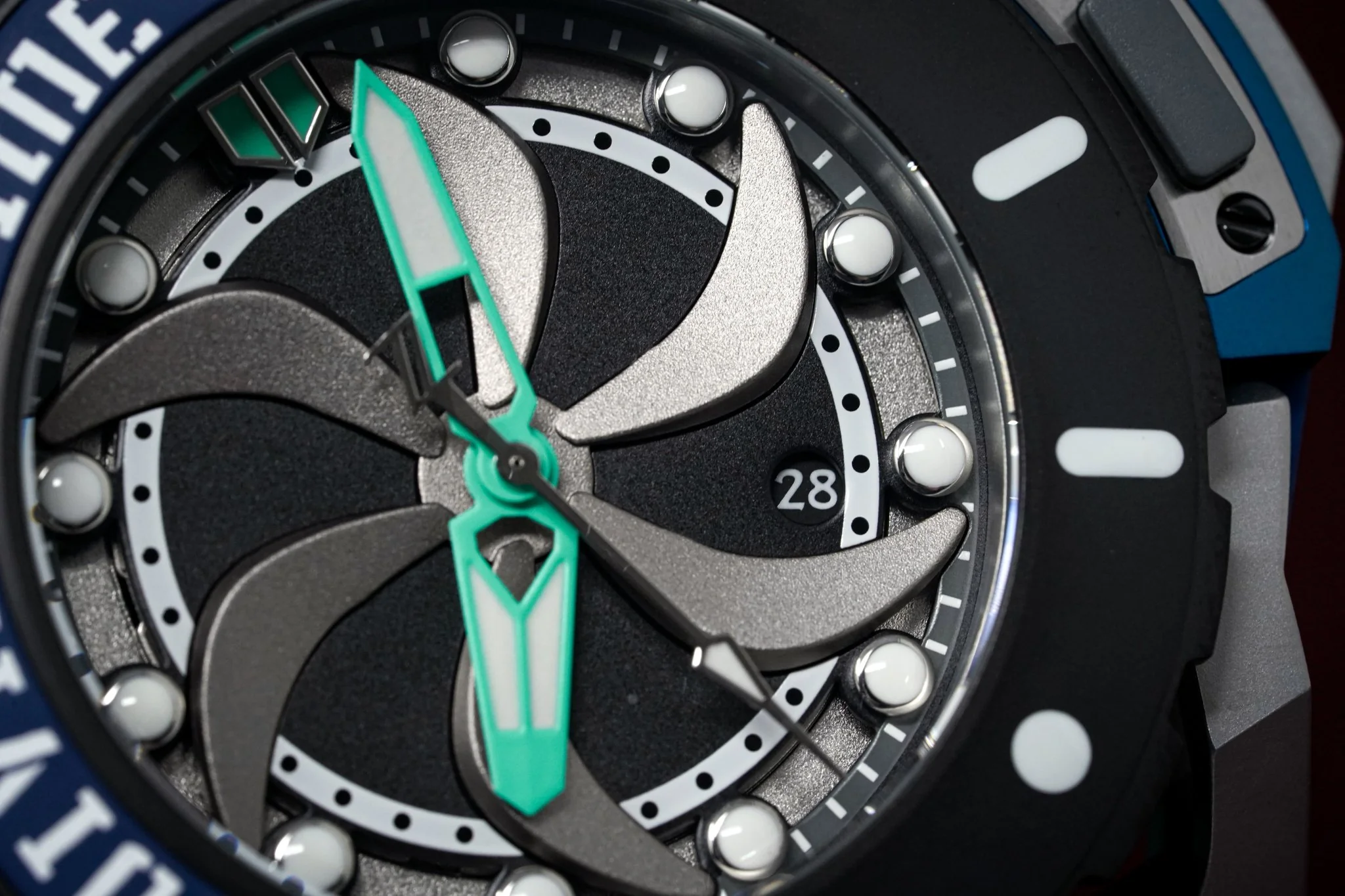 Mazzucato Automatic reversible Watch Scuba Blue Green - Image 14