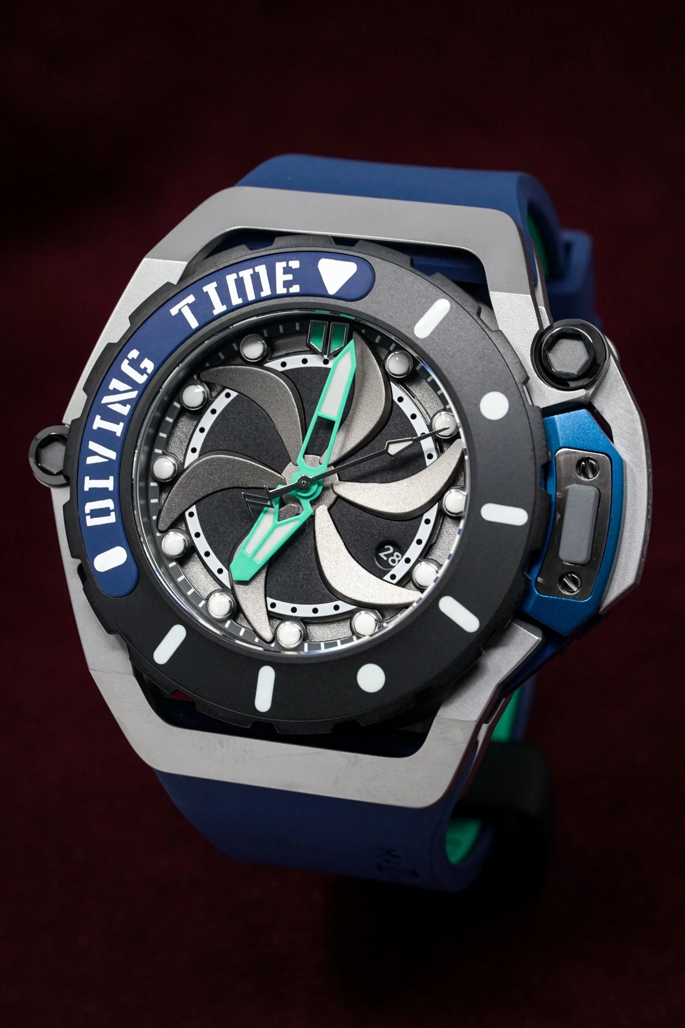 Mazzucato Automatic reversible Watch Scuba Blue Green - Image 16