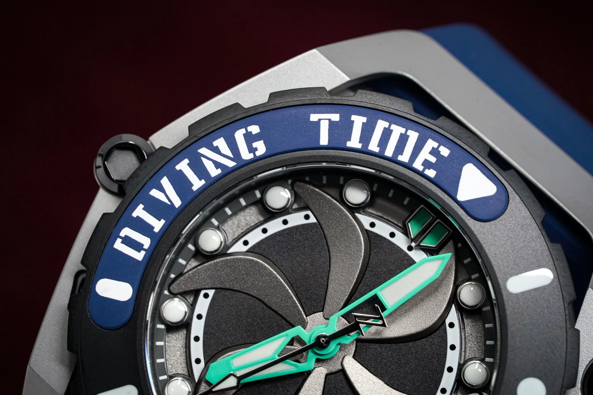 Mazzucato Automatic reversible Watch Scuba Blue Green - Image 17