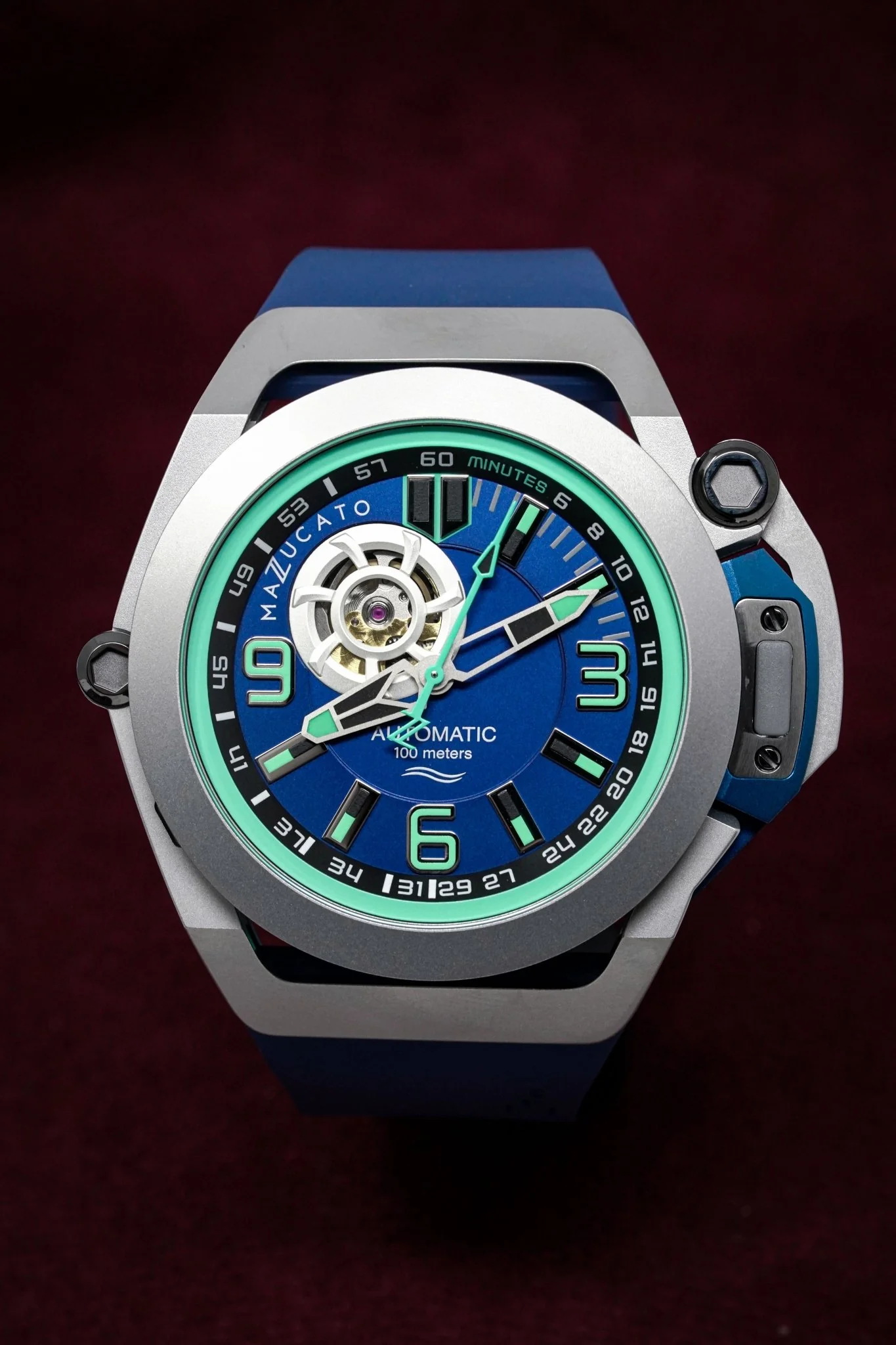 Mazzucato Automatic reversible Watch Scuba Blue Green - Image 9